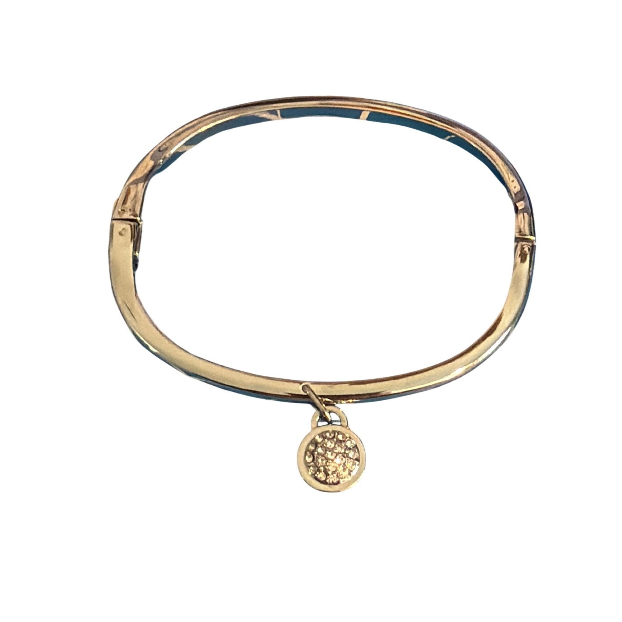 Swarovski Swarovski Crystal Silver Clamper Bangle Bracelet Round Charm Size ONE SIZE - 1 Thumbnail