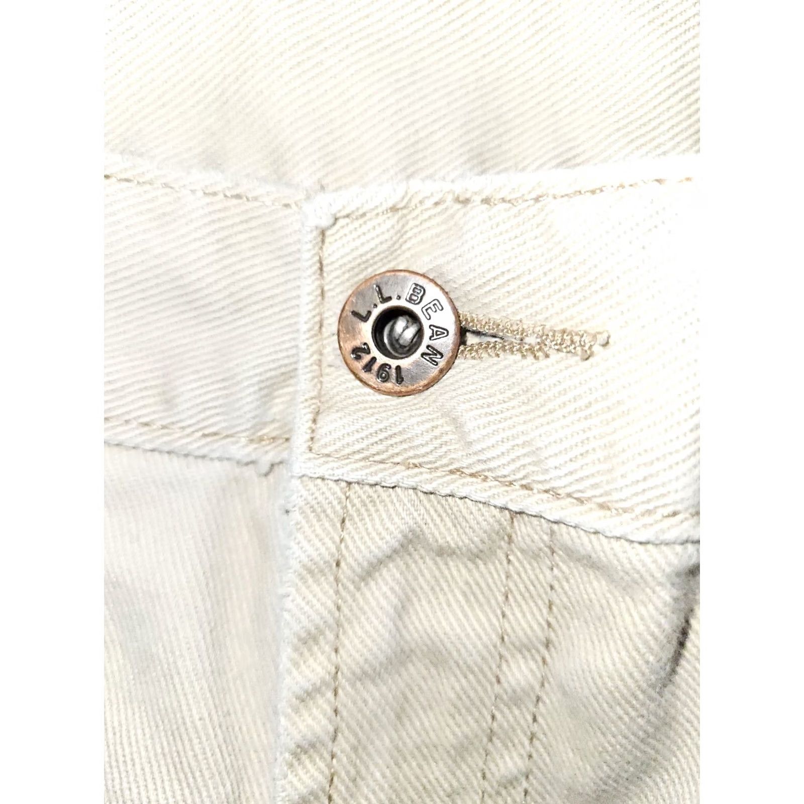 Vintage VINTAGE L.L. BEAN Jeans Straight Men's 38x32 Denim Cotton Cream Distressed Outdoor Casual Logo 90s Mens Size US 38 / EU 54 - 6 Thumbnail