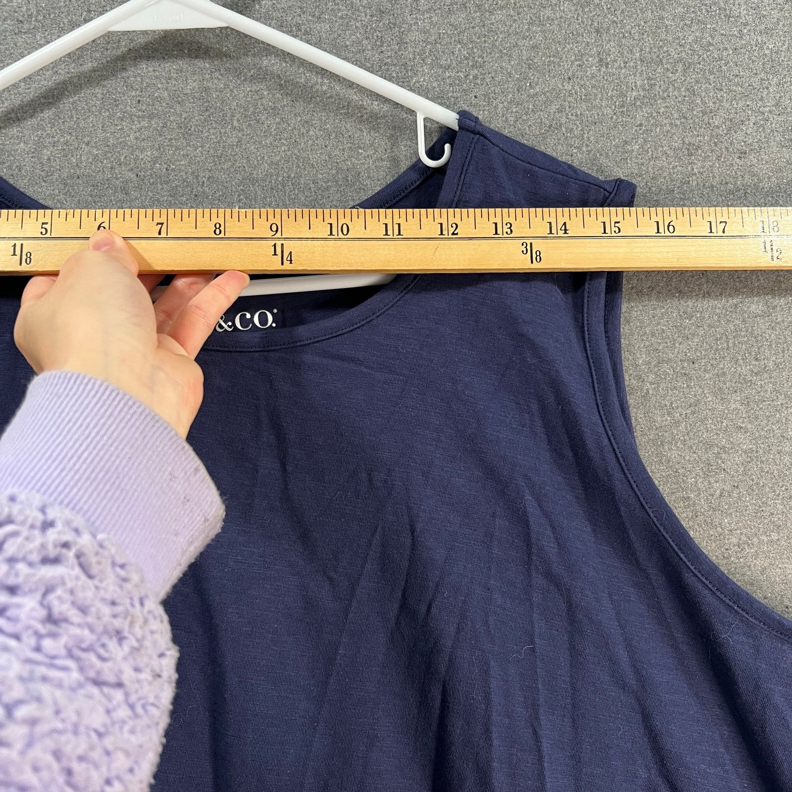 Denim & Co. Denim & Co. Essentials Textured Knit Round Neck Trapeze Size XXL / US 16-18 / IT 52-54 - 6 Thumbnail