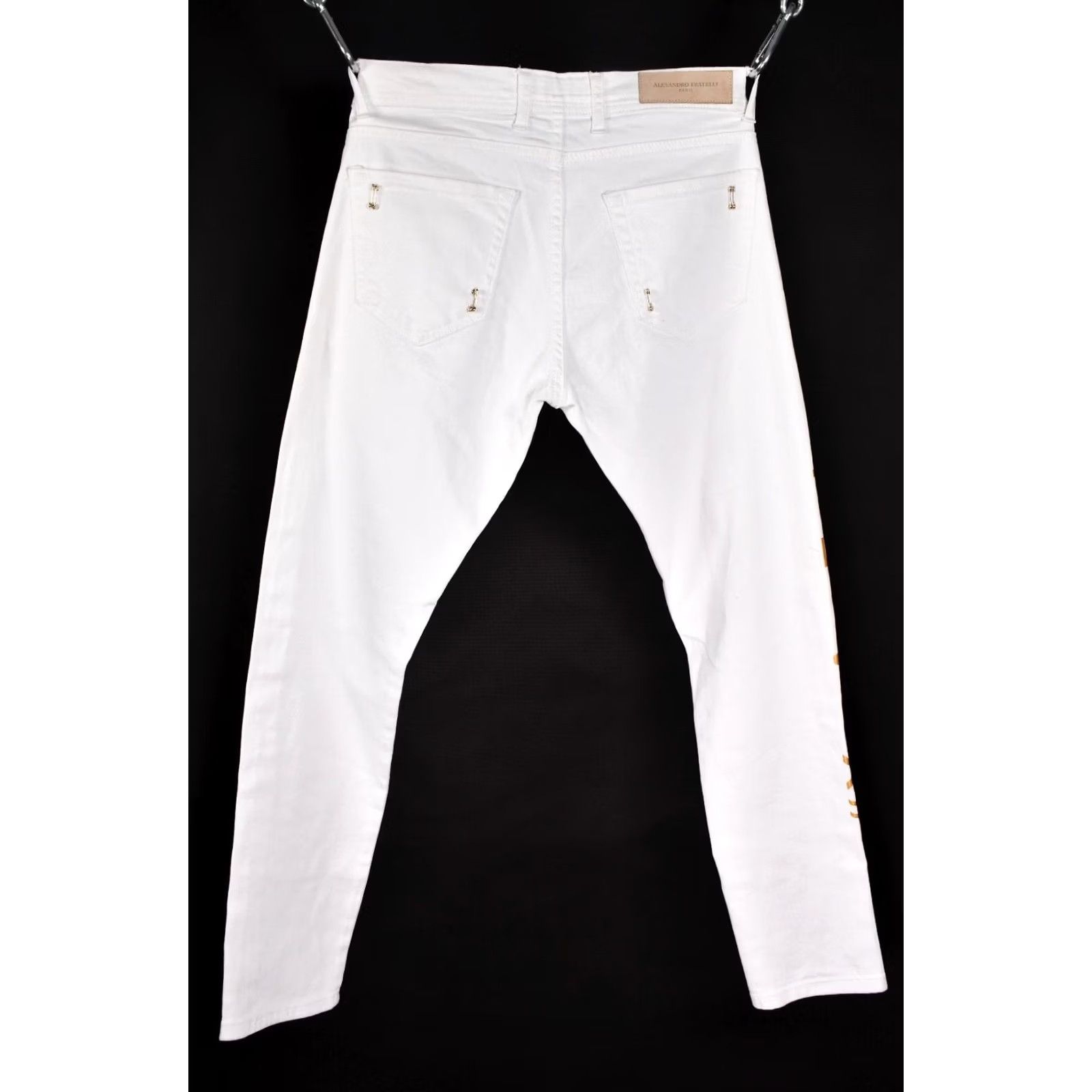 Vintage Alexandro Fratelli Jeans Men's 32 White Cotton Blend Regular 98% Cotton 2% Elastane Vintage: No Size US 32 / EU 48 - 7 Thumbnail