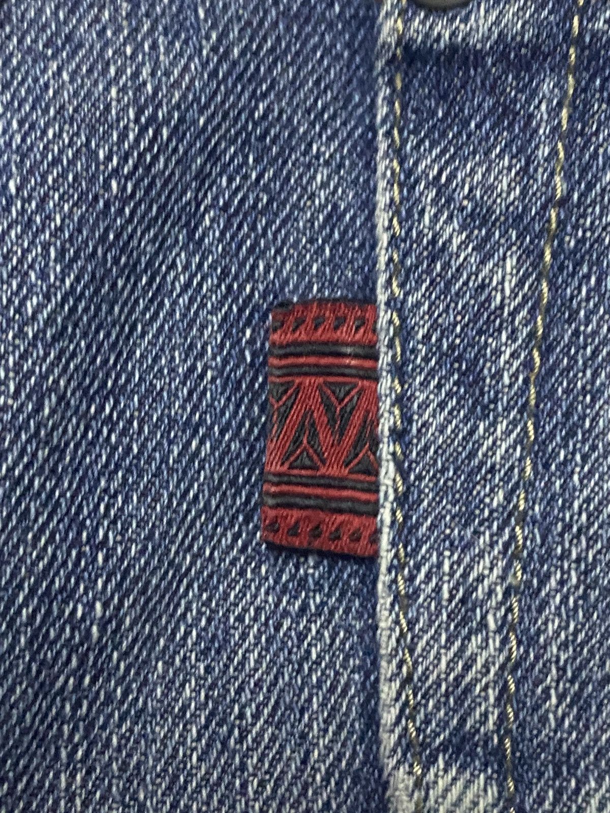 Japanese Brand Vintage Rapidly Embroidery Logo Faded Wash Taperred Leg Jean Size US 33 - 14 Thumbnail