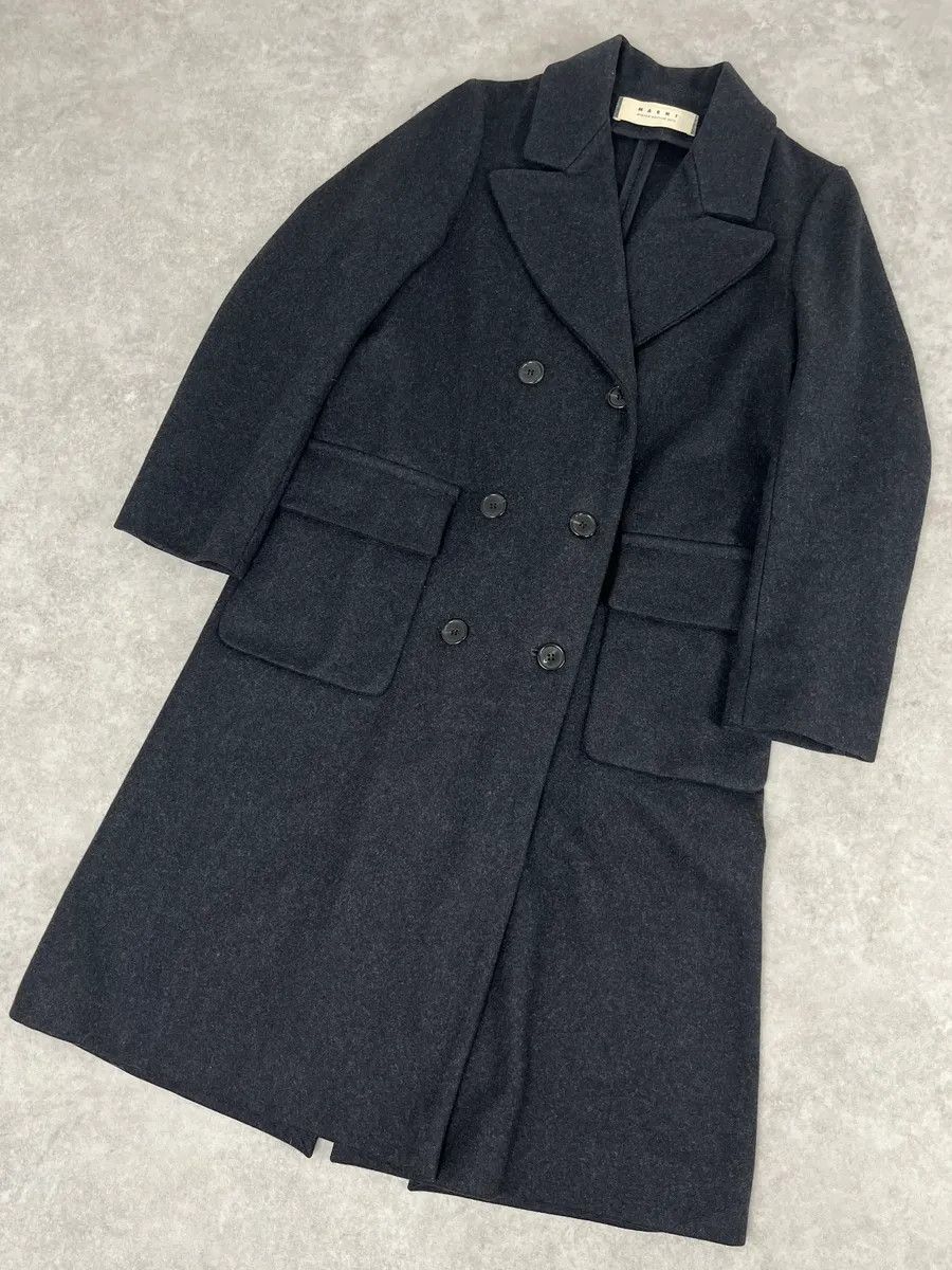 Marni AW2013 Marni Dark Grey Wool Classy Long Coat Size S / US 4 / IT 40 - 5 Thumbnail
