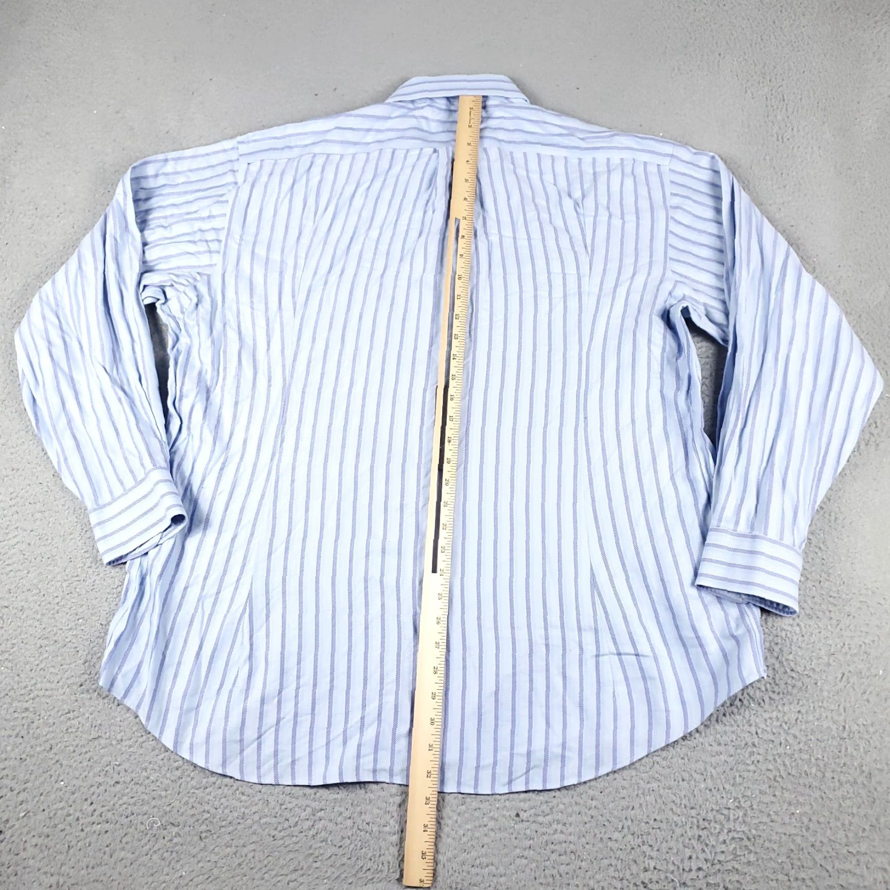 Tommy Hilfiger Tommy Hilfiger Casual Button-Up Shirt Mens 2XL Blue Striped Long Sleeve Preppy Size US XXL / EU 58 / 5 - 3 Thumbnail