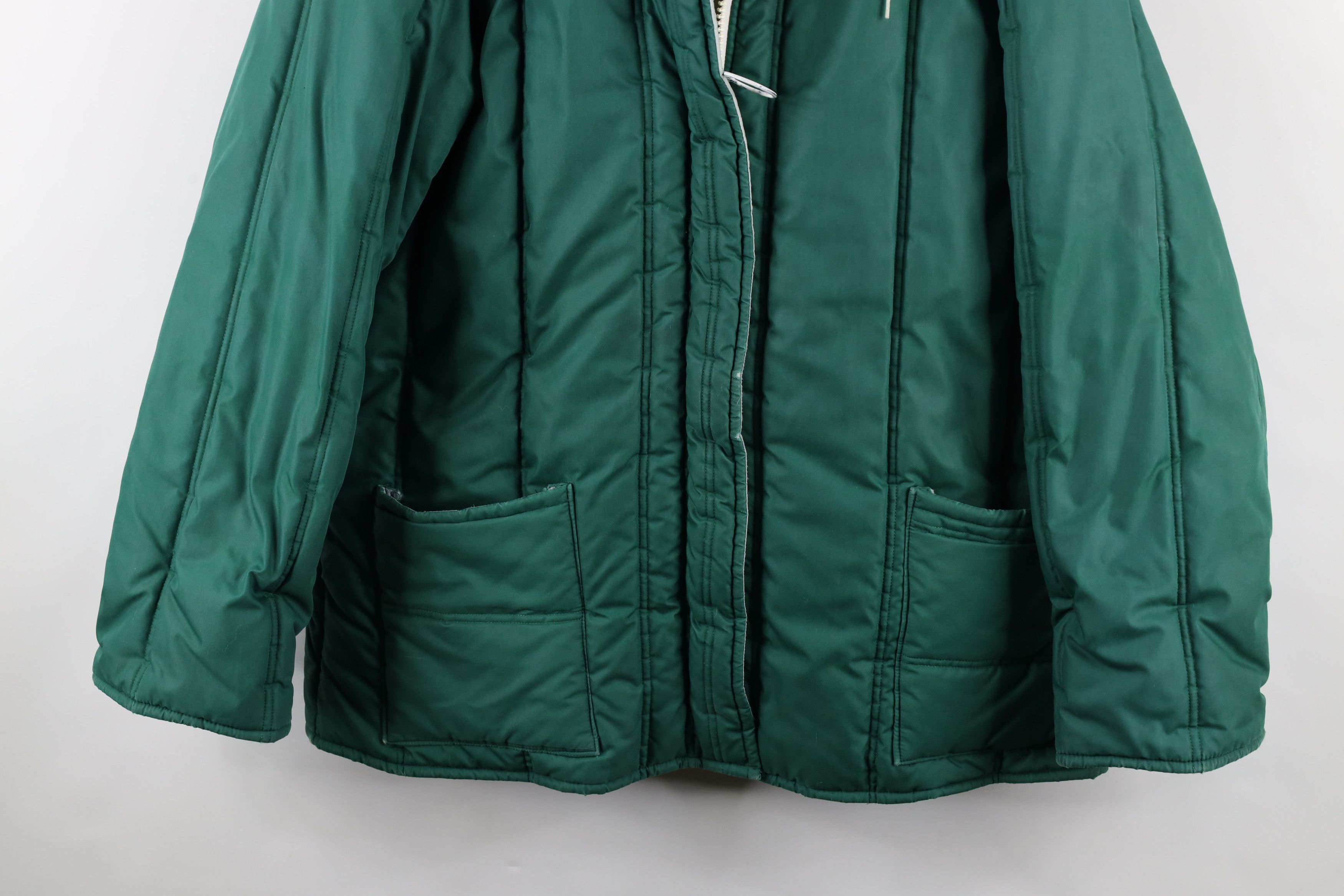Vintage Vintage 70s Streetwear Hooded Quilted Puffer Jacket USA Size US L / EU 52-54 / 3 - 3 Thumbnail