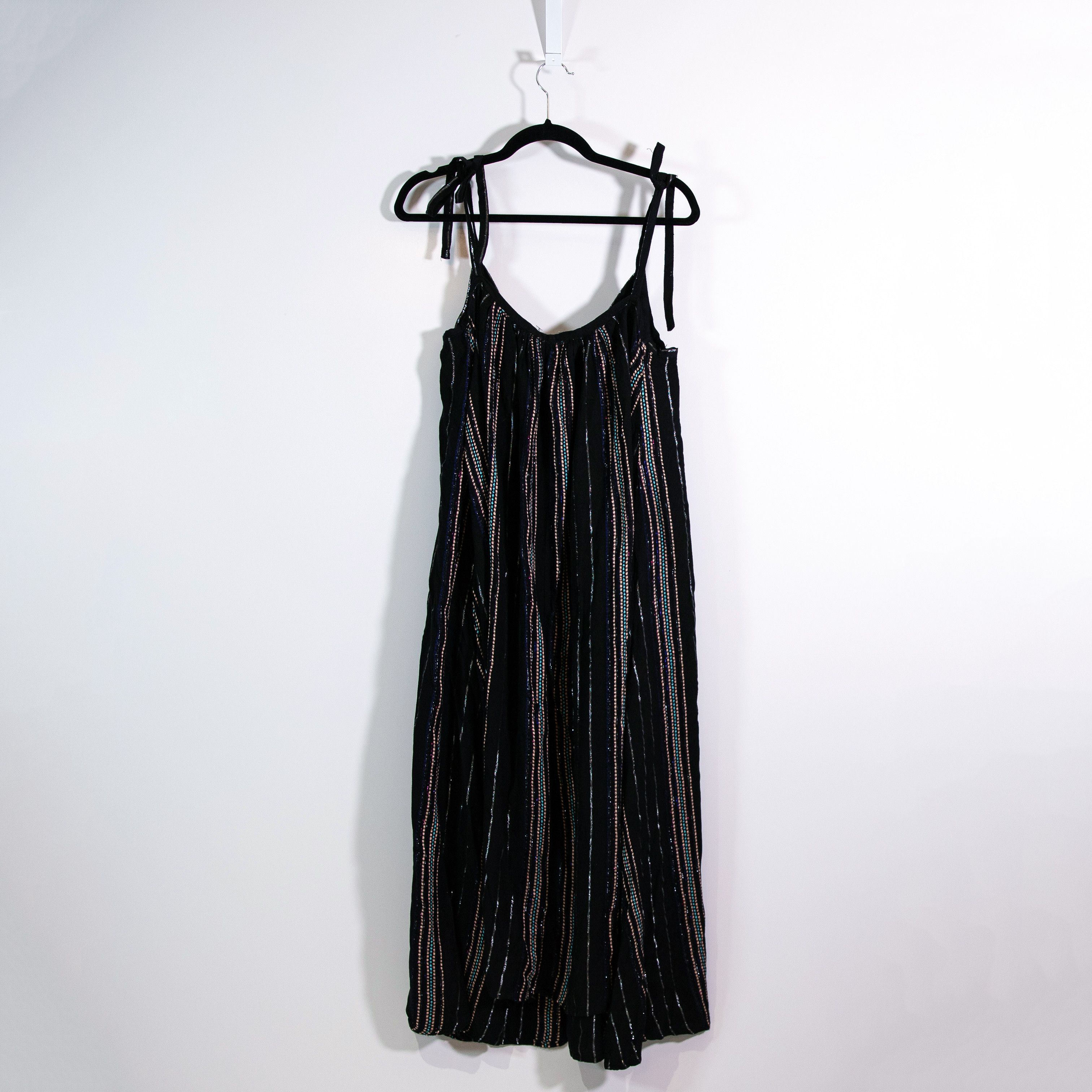 ELAN NEW Elan Tie Shoulder Metallic Stripe Print Size L / US 10 / IT 46 - 4 Thumbnail
