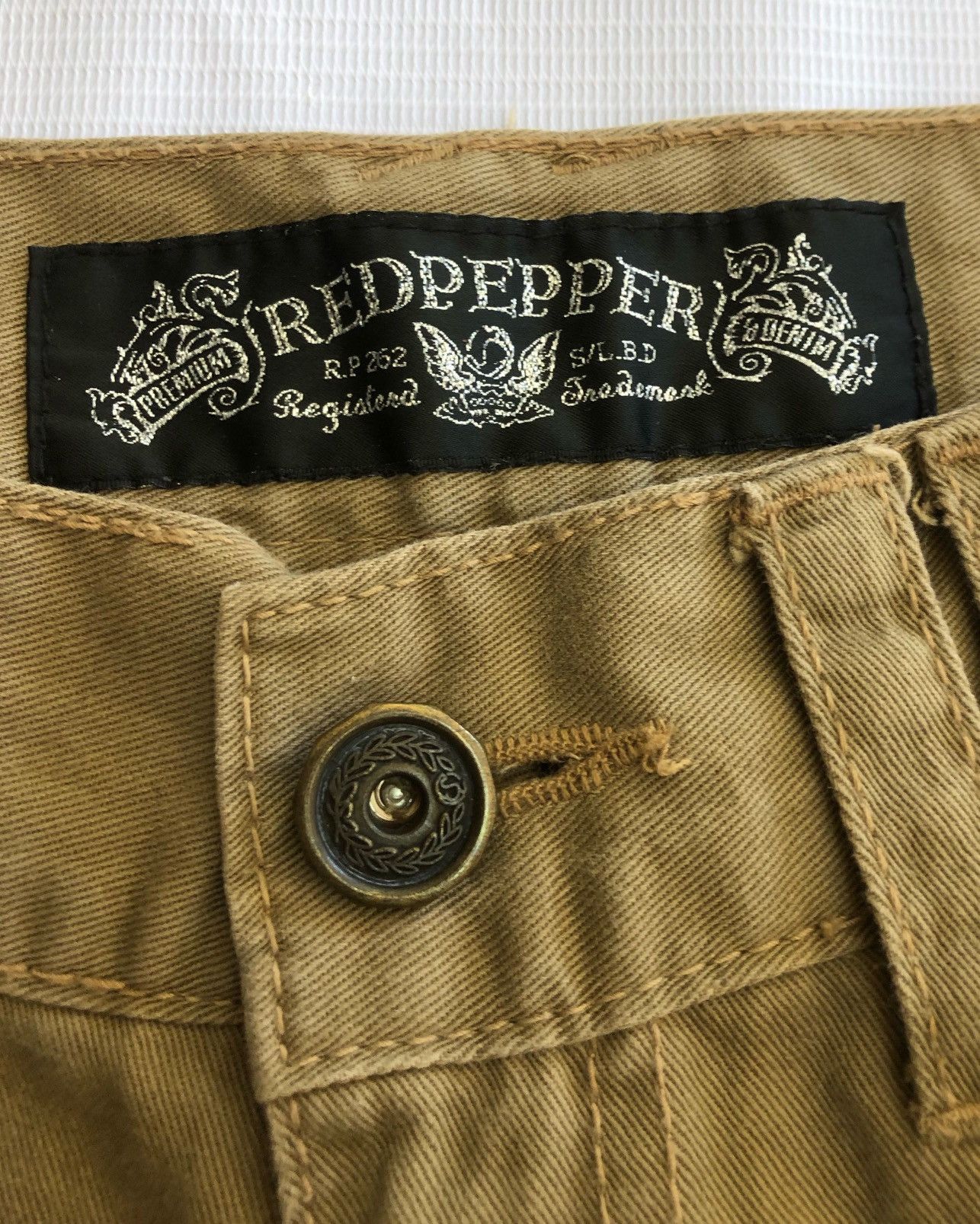 Japanese Brand PUNK CARGO PANTS RED PEPPER SPLATTERED & PATCHES Size US 32 / EU 48 - 6 Thumbnail
