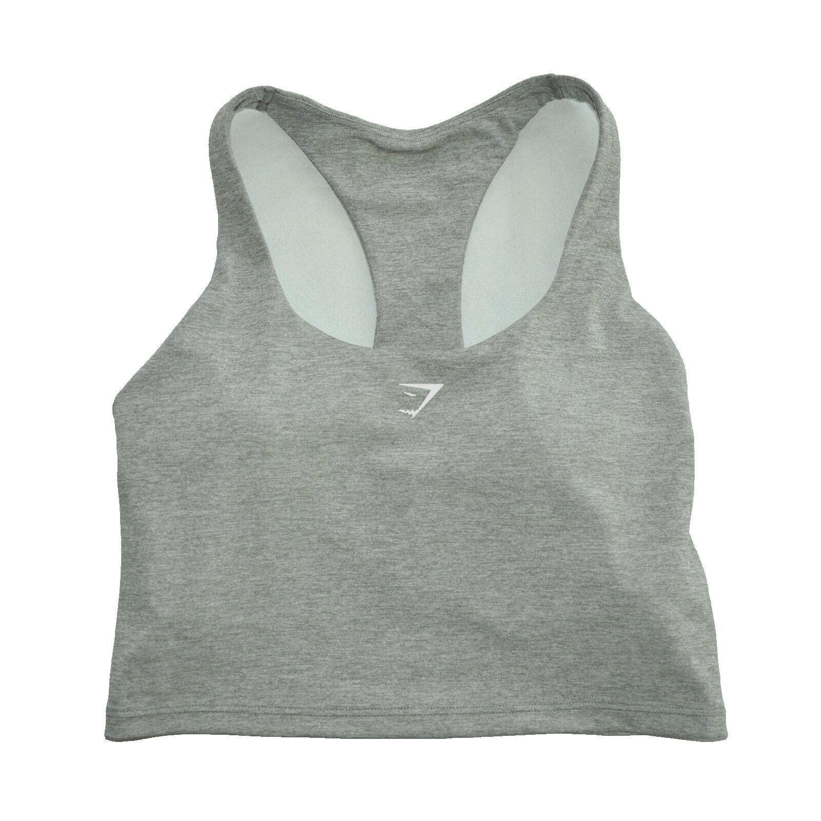 Gymshark NWT GYMSHARK Marl Racer Shelf Body Fit Crop Tank B9A2T Sz S Size S / US 4 / IT 40 - 1 Thumbnail