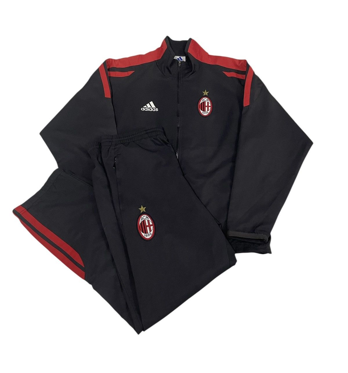 Adidas Vintage Adidas AC Milan Jacket & Pants Size US M / EU 48-50 / 2 - 1 Thumbnail
