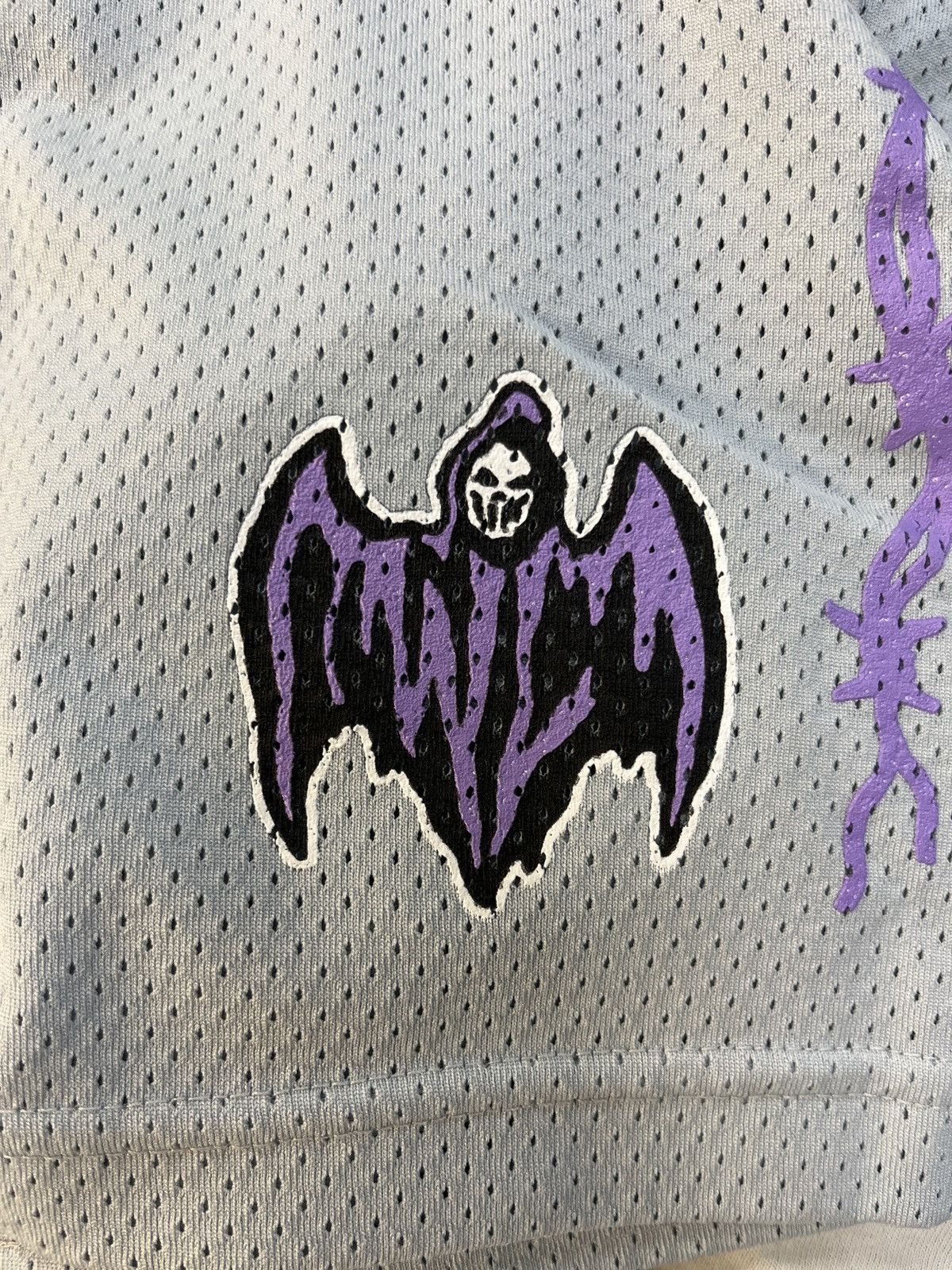 Warren Lotas Warren Lotas Bat Reaper Shorts Grey/Purple S Size US 30 / EU 46 - 3 Thumbnail