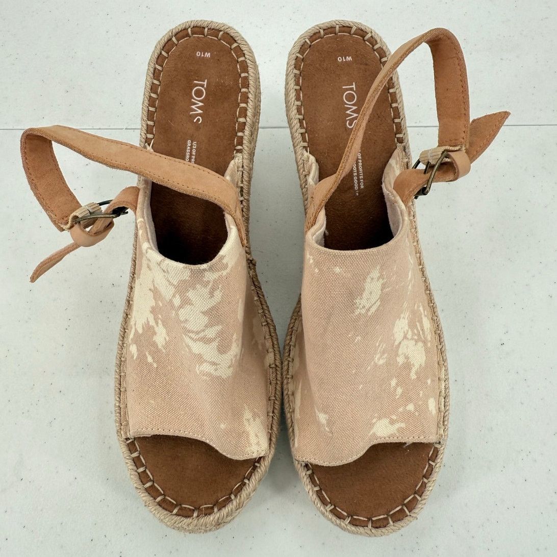 Toms TOMS Monica Natural Sand High Wedge Espadrille Sandal Size US 10 / IT 40 - 11 Thumbnail
