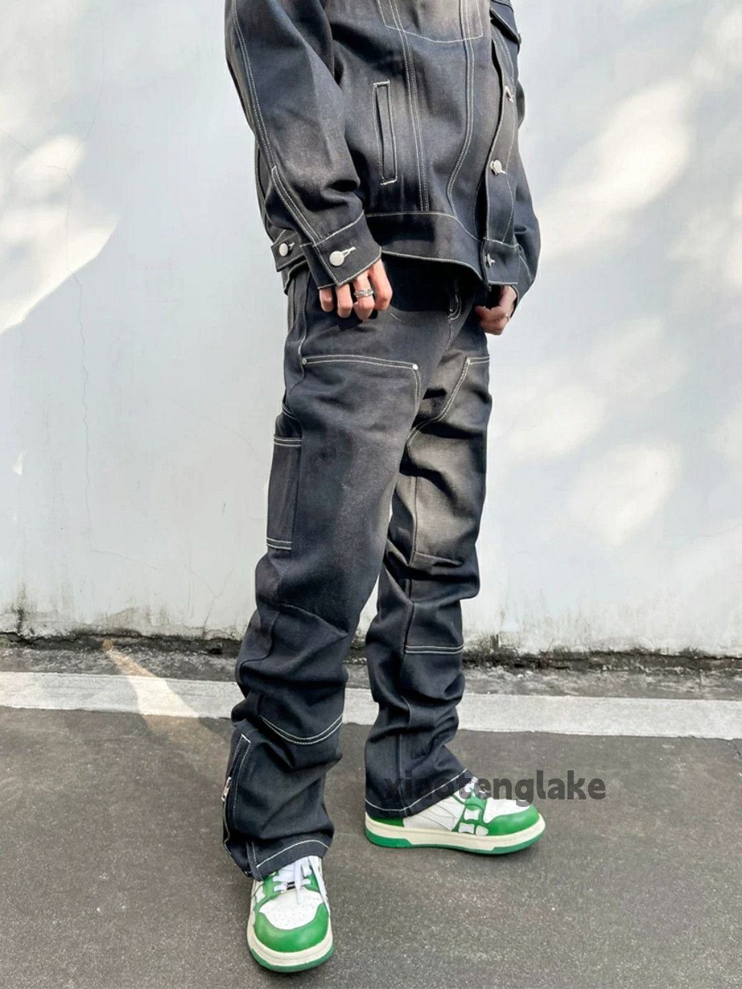 Designer × Jean × Vintage zipper utility stack skate hiphop yuppie carpenter jeans Size US 36 / EU 52 - 7 Thumbnail