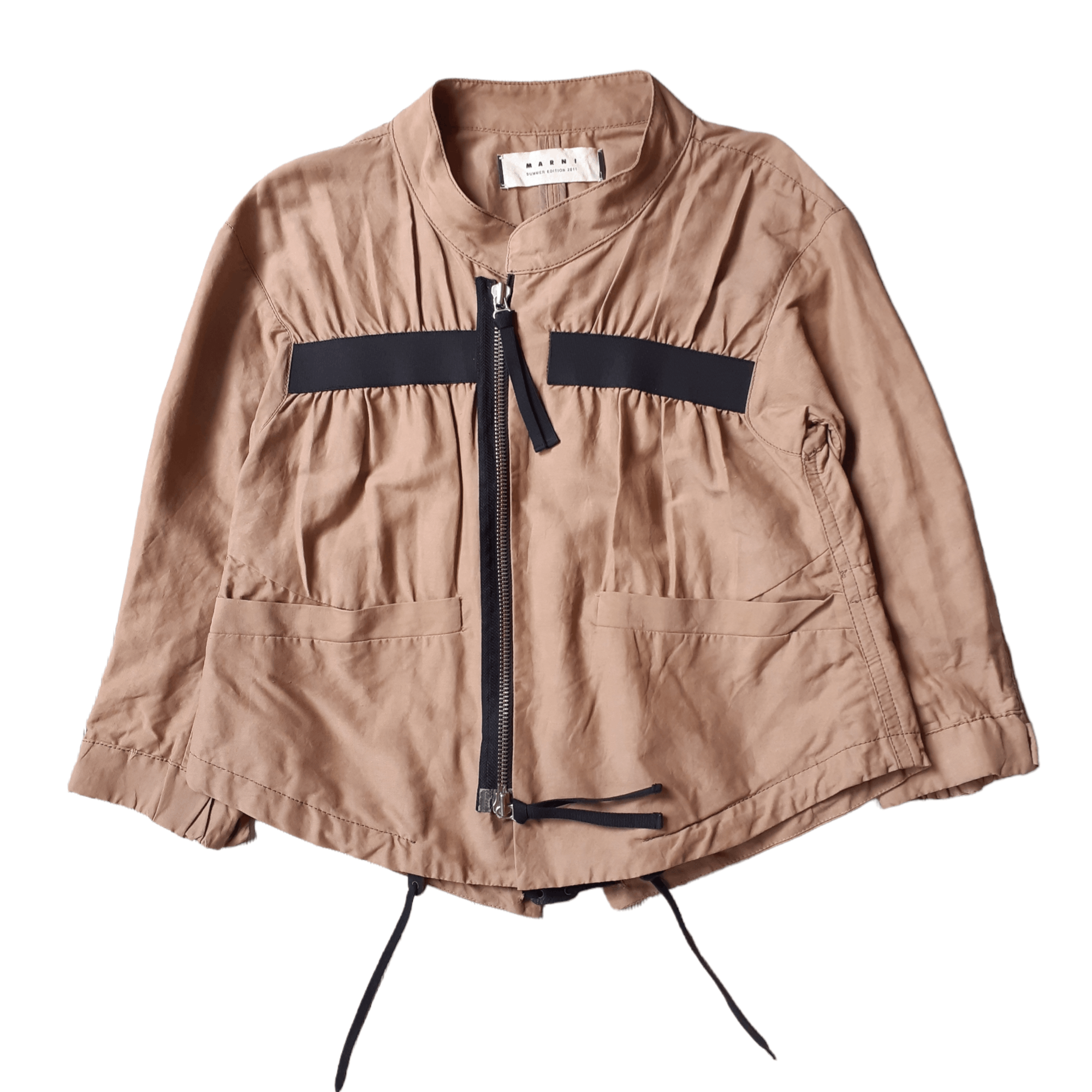 Image of Marni Zip Front Brown Summer Edition 2011 Jacket, Women's (Size Small)