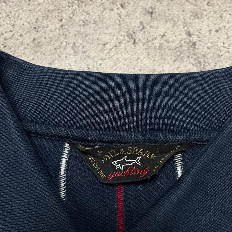 Paul & Shark Paul&Shark Yachting Polo Navy Blue Striped Shirt Size L Size US XL / EU 56 / 4 - 5 Thumbnail