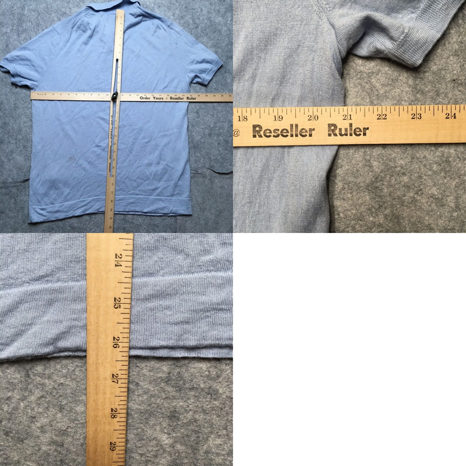 Nordstrom Nordstrom Polo Mens XL Merino Wool Silk Knit Blue Short Sleeve Button Collared Carded Embroidered Logo Modern Casual Size US XL / EU 56 / 4 - 8 Thumbnail
