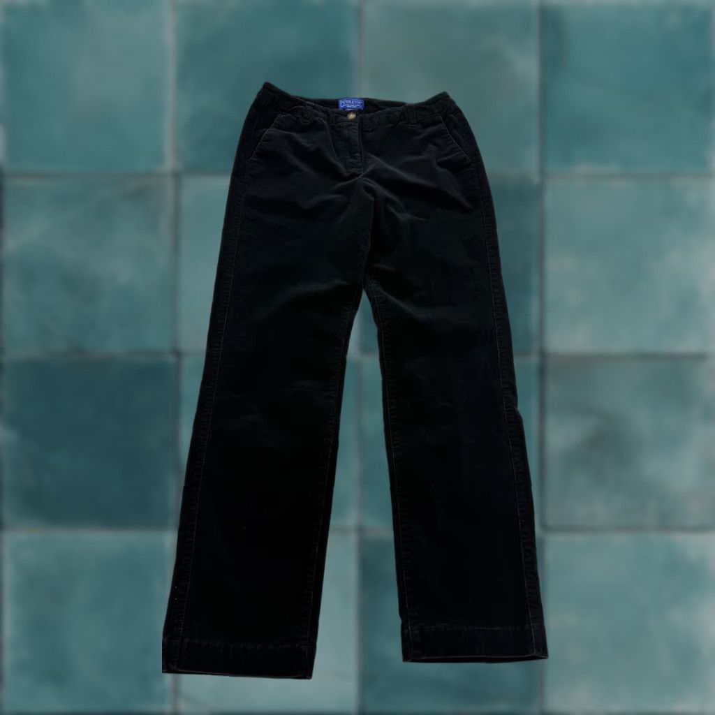 Pendleton Pendleton Pants Womens 8 Black Corduroy Straight Leg Stretch Casual Chino Size 30" / US 8 / IT 44 - 1 Thumbnail