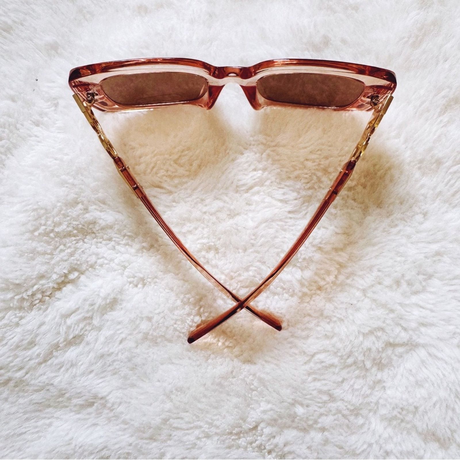 Other Camille Clear Coral Oversized Square Sunglasses Size ONE SIZE - 9 Thumbnail