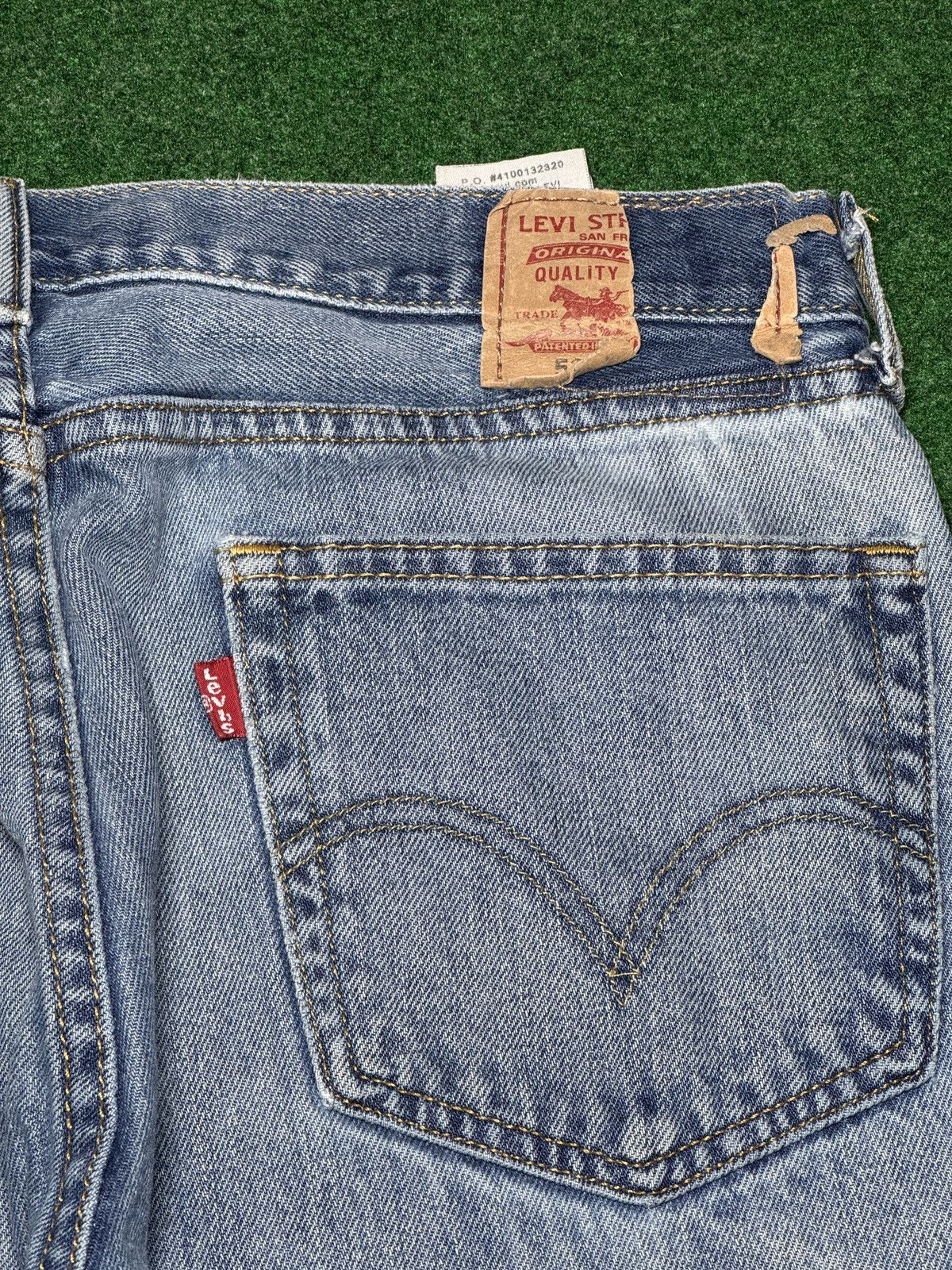 Levi's Y2K Levi Cutoff Jorts Regular Fit Grunge Skater Denim Shorts Size US 33 - 2 Thumbnail