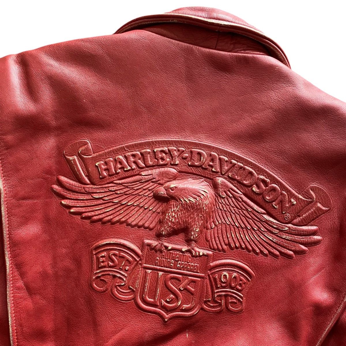 Harley Davidson VINTAGE Late 1980s To Early 1990s Harley Davidson Leather Size US M / EU 48-50 / 2 - 4 Thumbnail