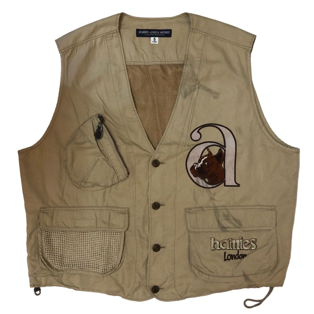 image of Hardy Amies Sport London Tactical Vest in Brown, Men's (Size 2XL)
