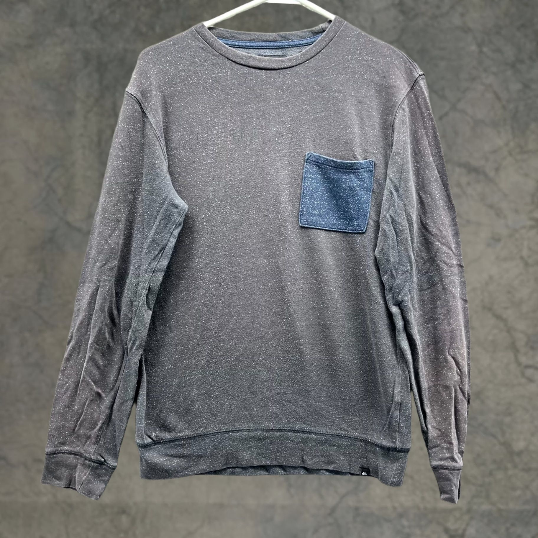 Quiksilver VINTAGE Quiksilver Sweatshirt Mens Small Blue Heather Crewneck Pullover Pocket Cotton Size US S / EU 44-46 / 1 - 1 Thumbnail