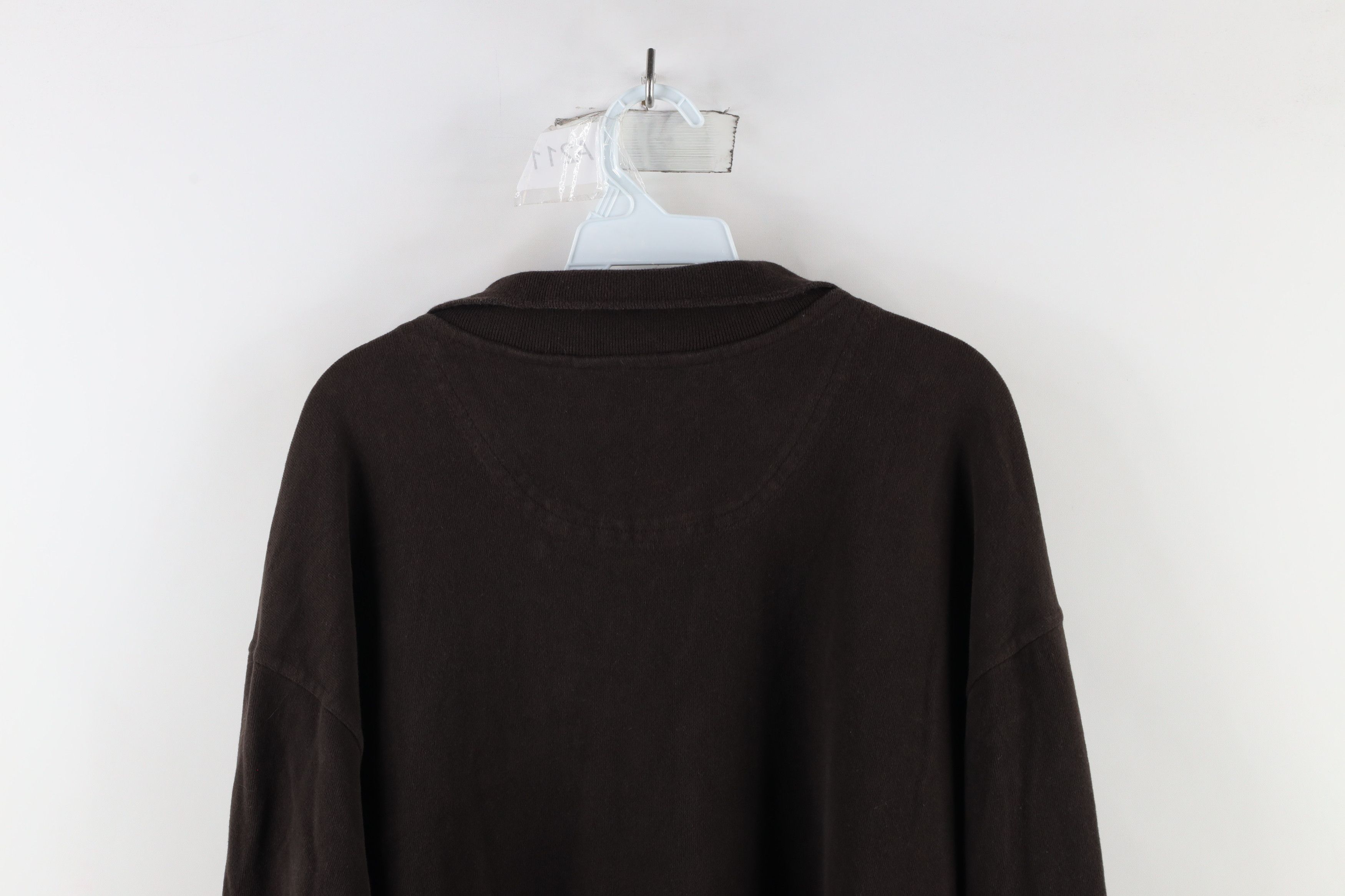 Vintage Vintage 90s Streetwear Heavyweight Ribbed Long Sleeve Polo Size US XXL / EU 58 / 5 - 8 Thumbnail