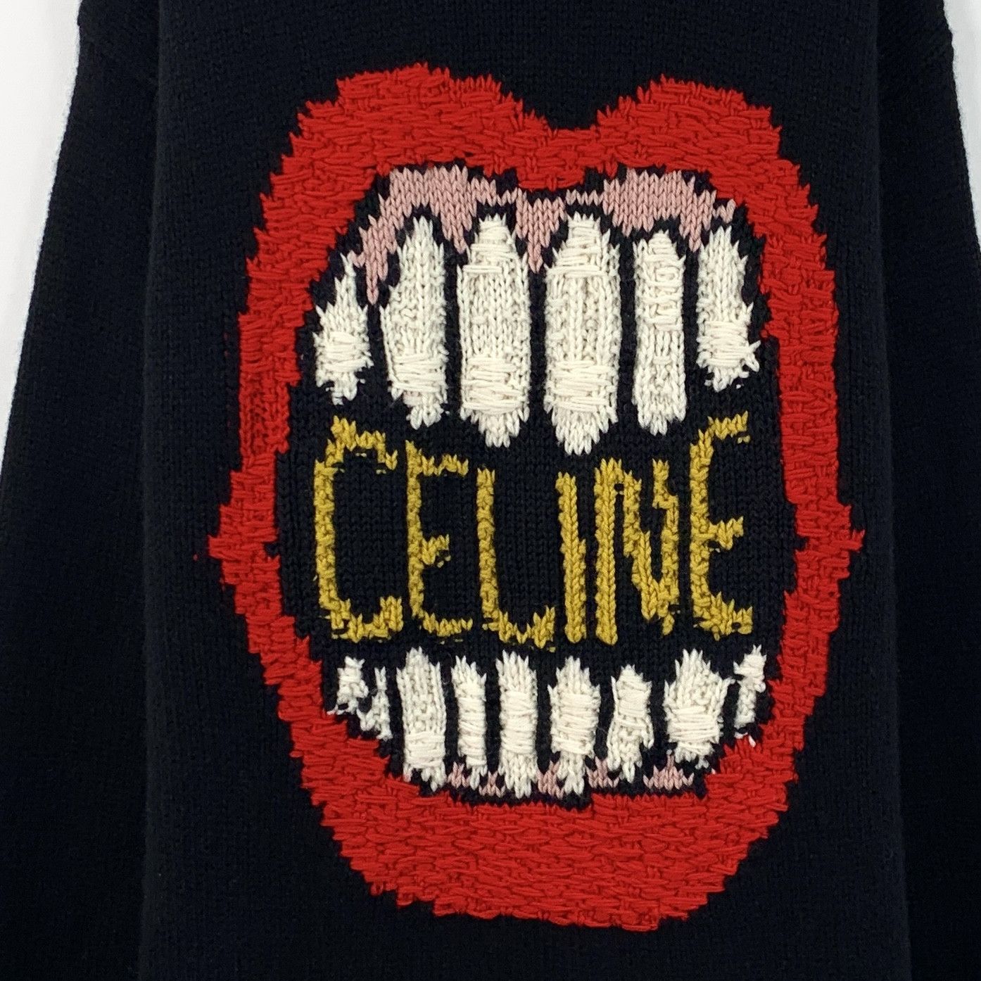Celine Celine Black Wool Intarsia Sweater (XS) Size XS / US 0-2 / IT 36-38 - 6 Thumbnail
