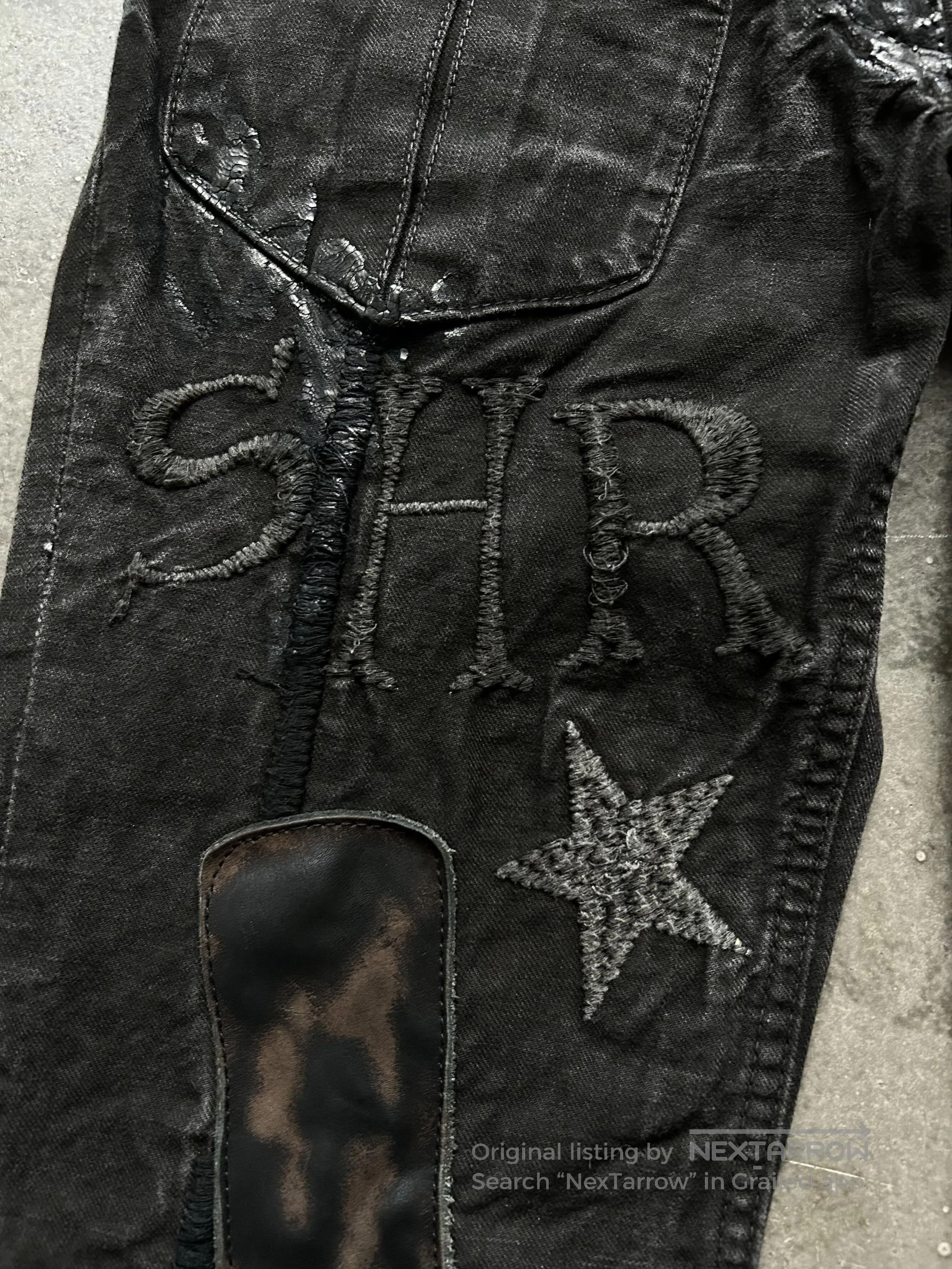 Share Spirit Homme SHARE SPIRIT Embroidered Denim Pants. Size US 30 / EU 46 - 6 Thumbnail
