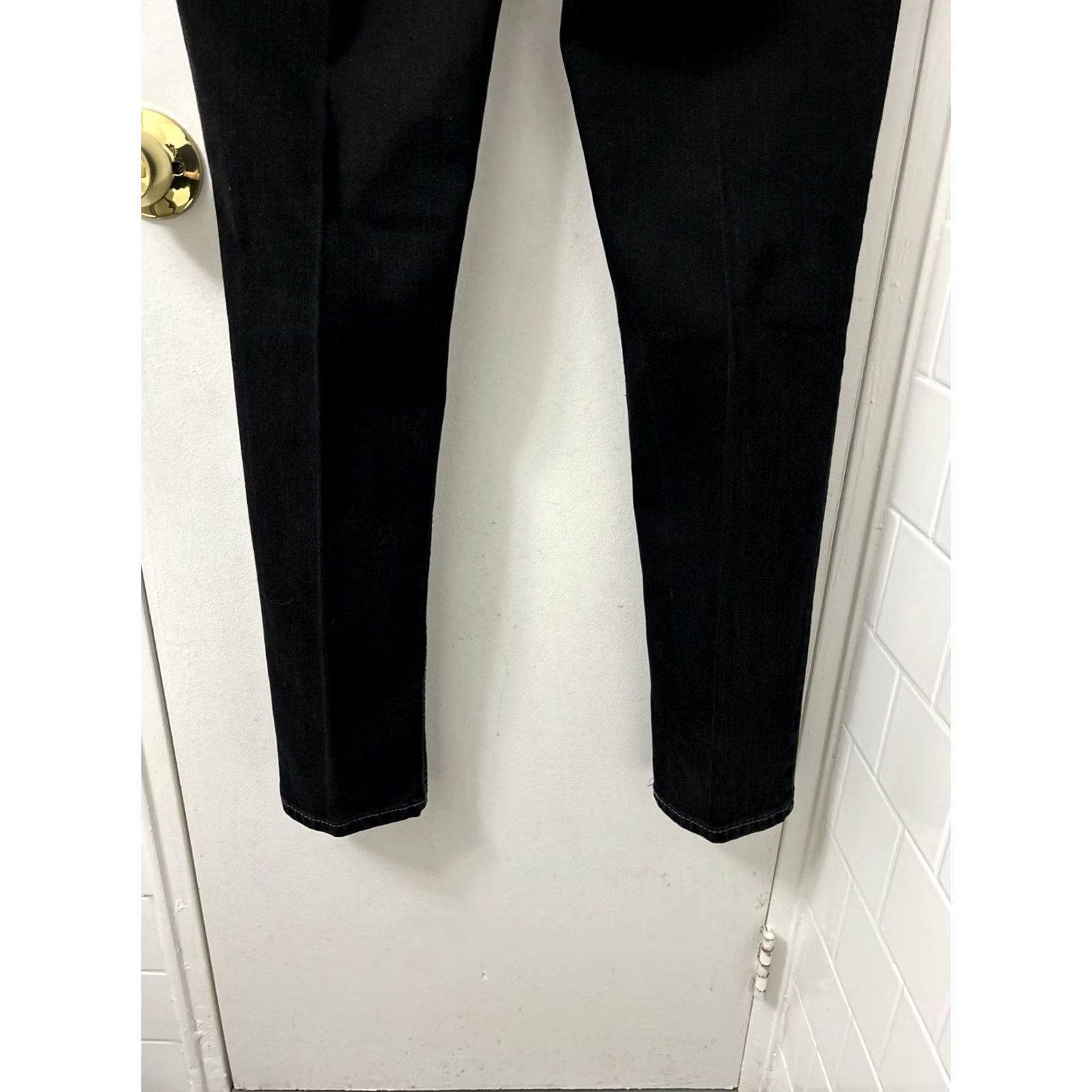 Levi's Levis 524 Too Superlow Jeans Slim Fit Black Contrast Stitching VTG Y2K Womens 13 Size 24" / US 00 / IT 34 - 7 Thumbnail
