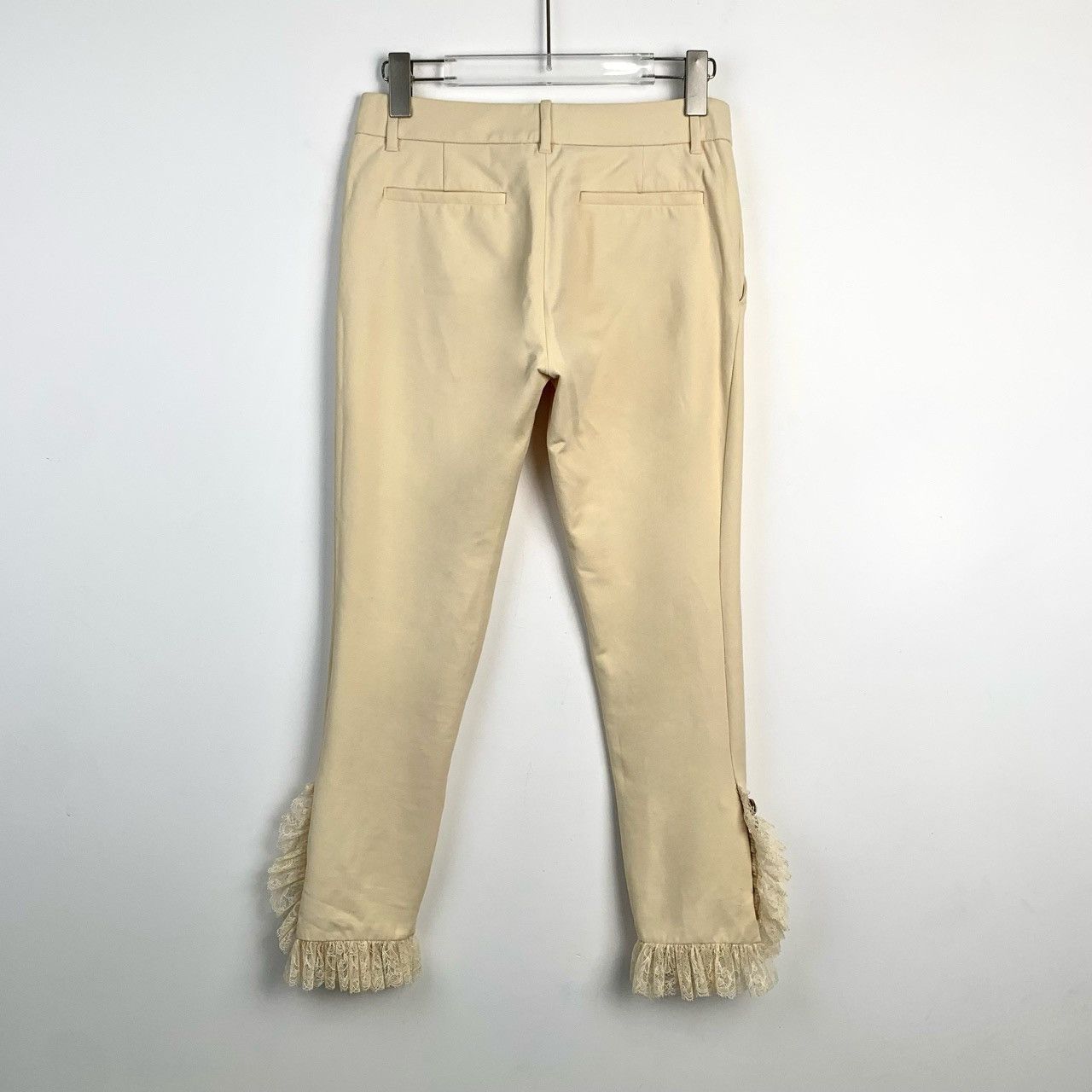 Gucci Gucci Lace-Trimmed Beige Pencil Pants Size 26" / US 2 / IT 38 - 2 Thumbnail