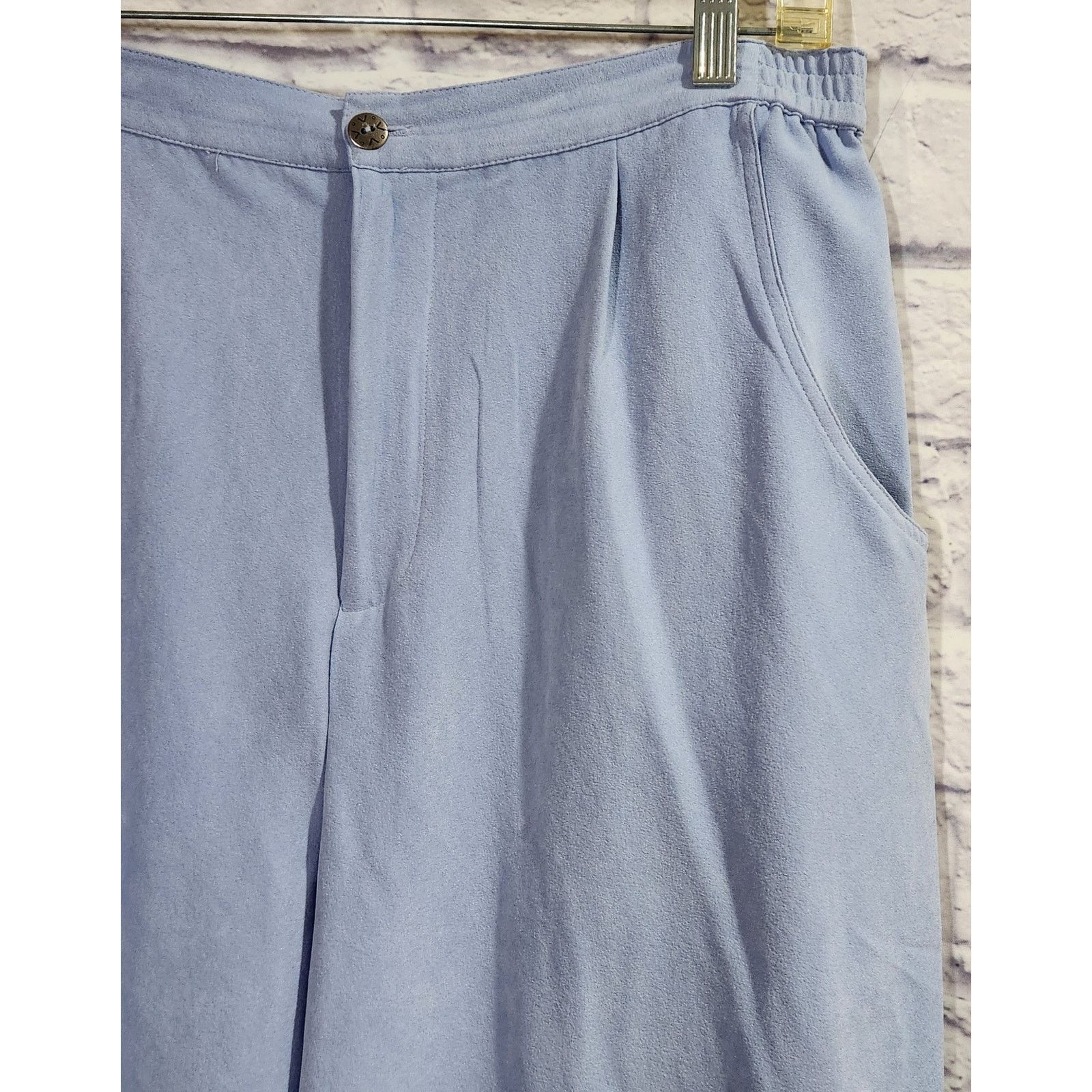Other Drapers & Damon's Light Blue Purple Pleated Pants LP Size 32" / US 10 / IT 46 - 2 Thumbnail