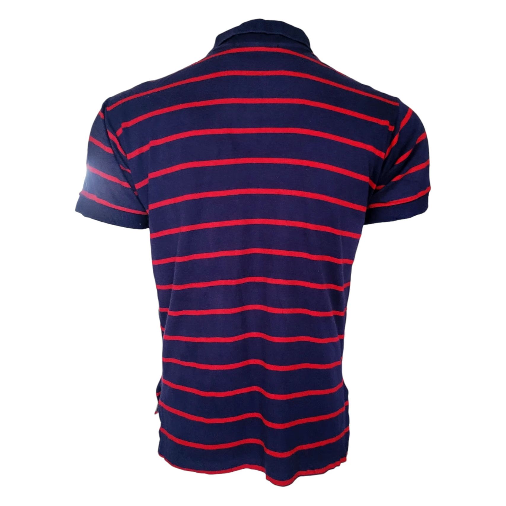 Ralph Lauren Polo by Ralph Lauren M Navy Red Striped Polo Shirt, 100% Cotton, Made in USA Size US M / EU 48-50 / 2 - 3 Thumbnail