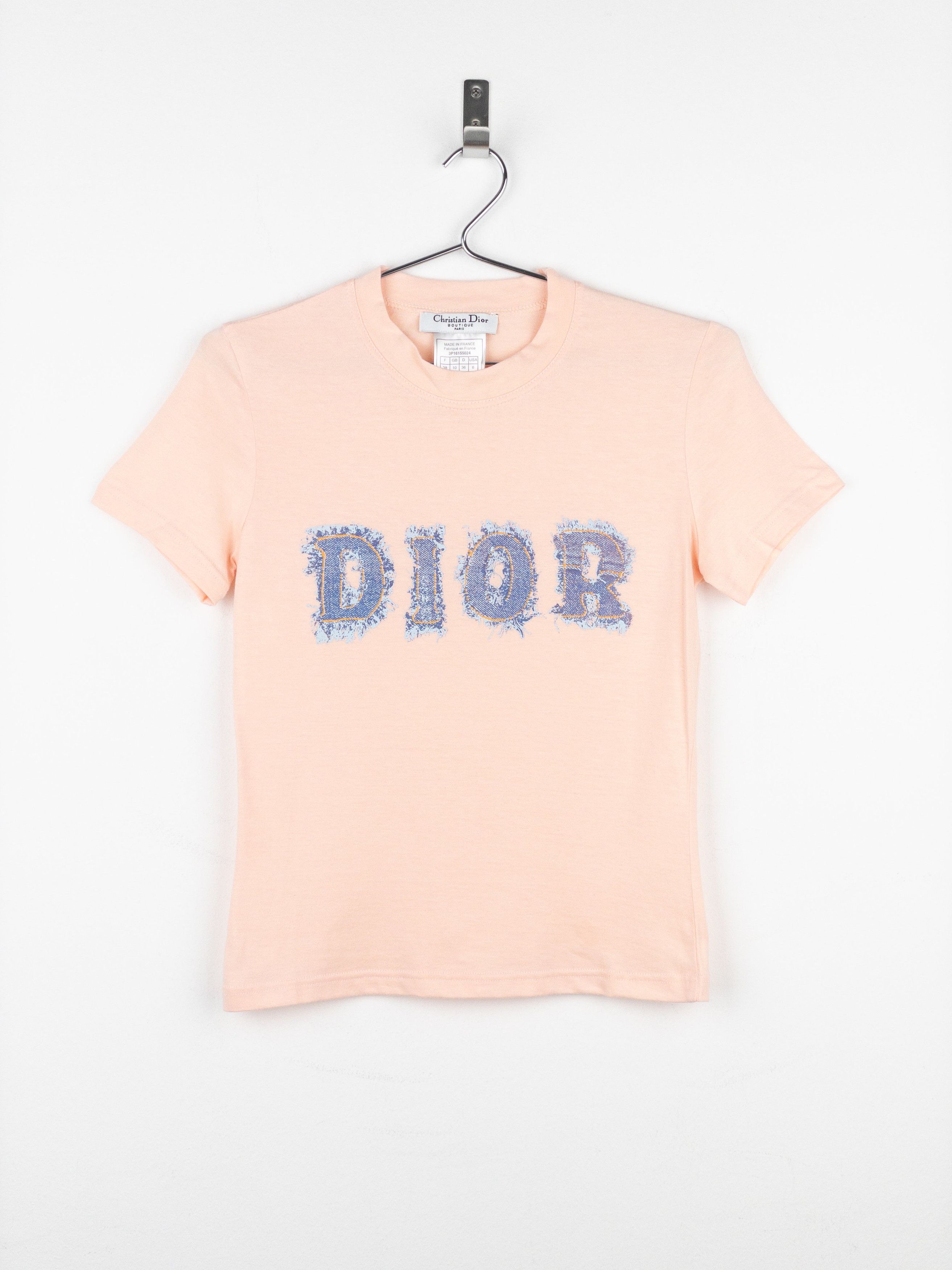 Dior by Galliano SS03 ‘’ Denim Print T-Shirt Size S / US 4 / IT 40 - 1 Thumbnail