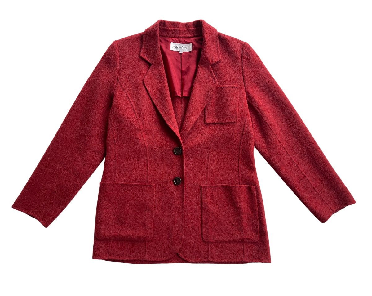 Yves Saint Laurent YSL Wool Women Coat (Size 38) Size M / US 6-8 / IT 42-44 - 2 Thumbnail