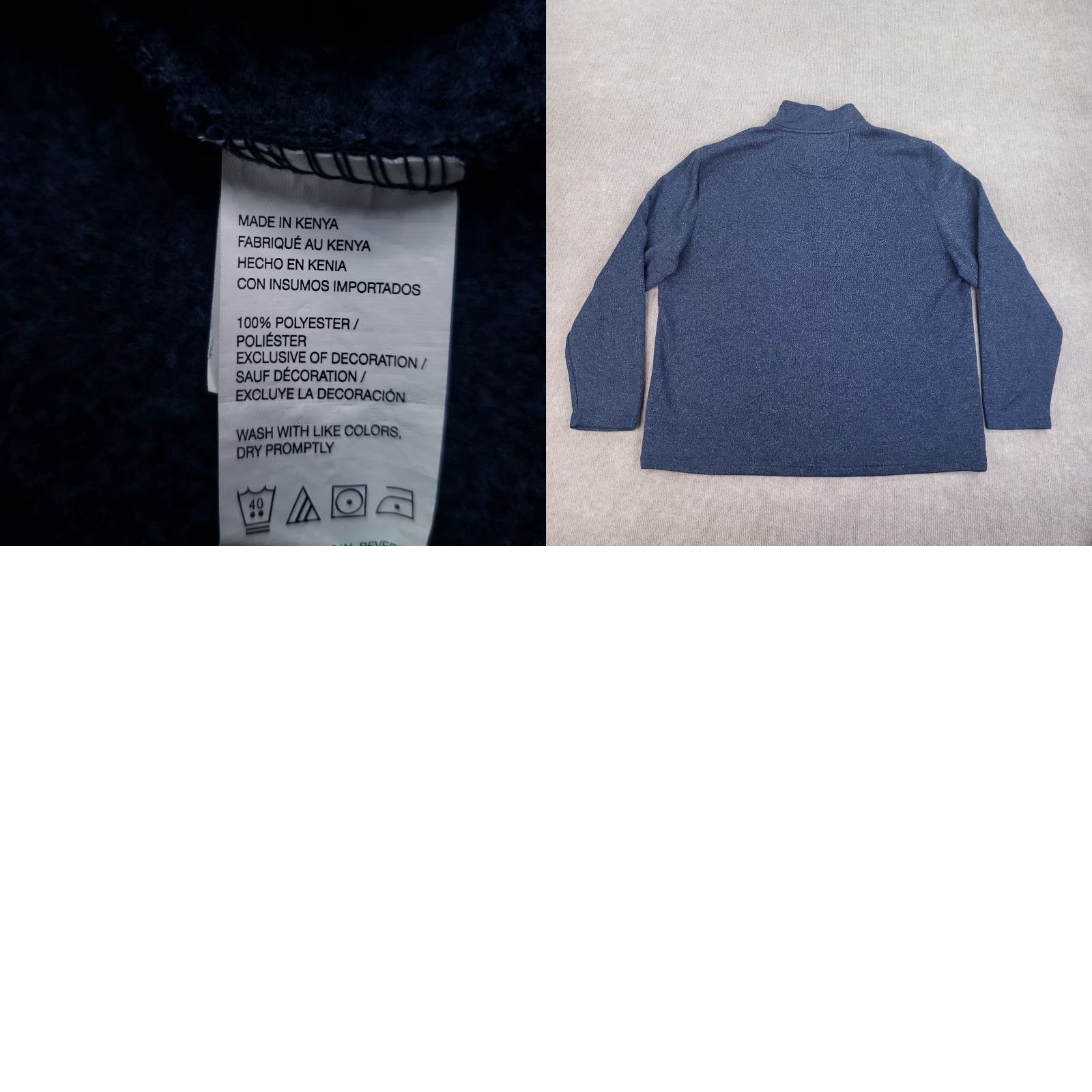 Izod IZOD Sweater Men 2XL Blue Pullover 1/4 Zip Mock Neck Long Sleeve Casual Size US XXL / EU 58 / 5 - 8 Thumbnail