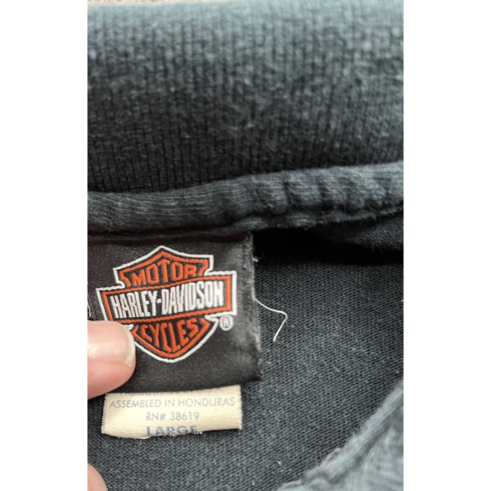 Harley Davidson VINTAGE Harley-Davidson Polo Shirt Men L Black Cotton Motorcycle Biker Shirt Size US L / EU 52-54 / 3 - 3 Thumbnail