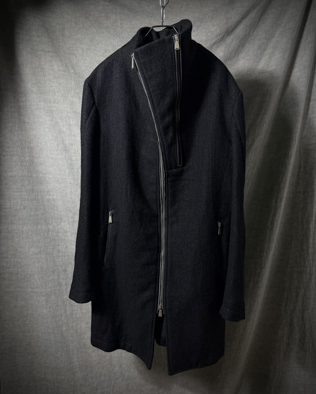 10sei0otto 10sei0otto Asymmetric Double Zip Wool Coat Size US S / EU 44-46 / 1 - 1 Thumbnail