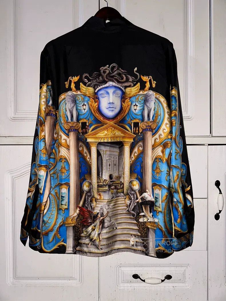 Versace Versace Main line baroque Poseidon Palace men's mulberry s Size US L / EU 52-54 / 3 - 2 Thumbnail