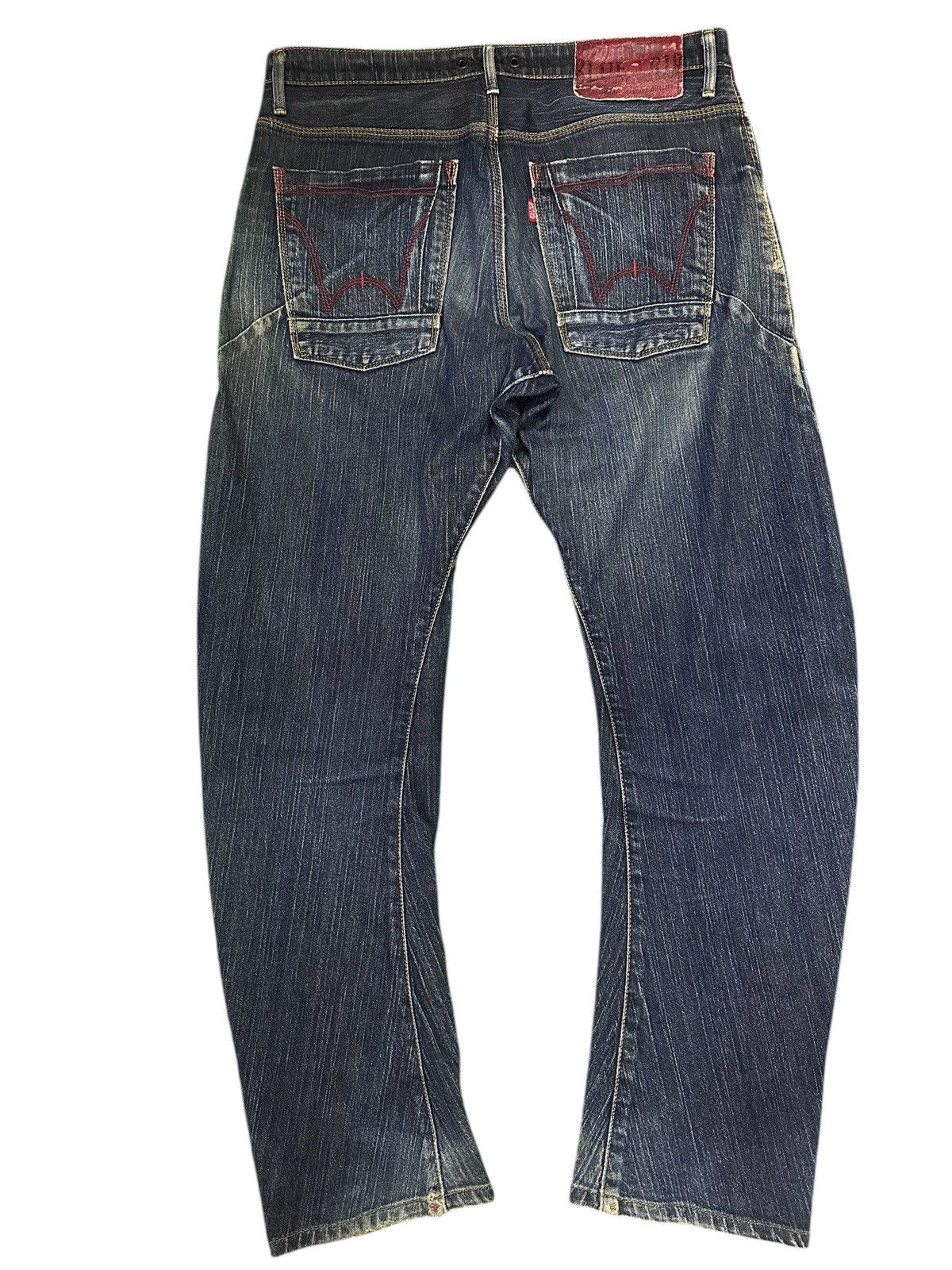 Edwin 💥 Edwin Twist Leg 💥Denim Edwin blue trip with flare design 💥 Size US 34 / EU 50 - 1 Thumbnail