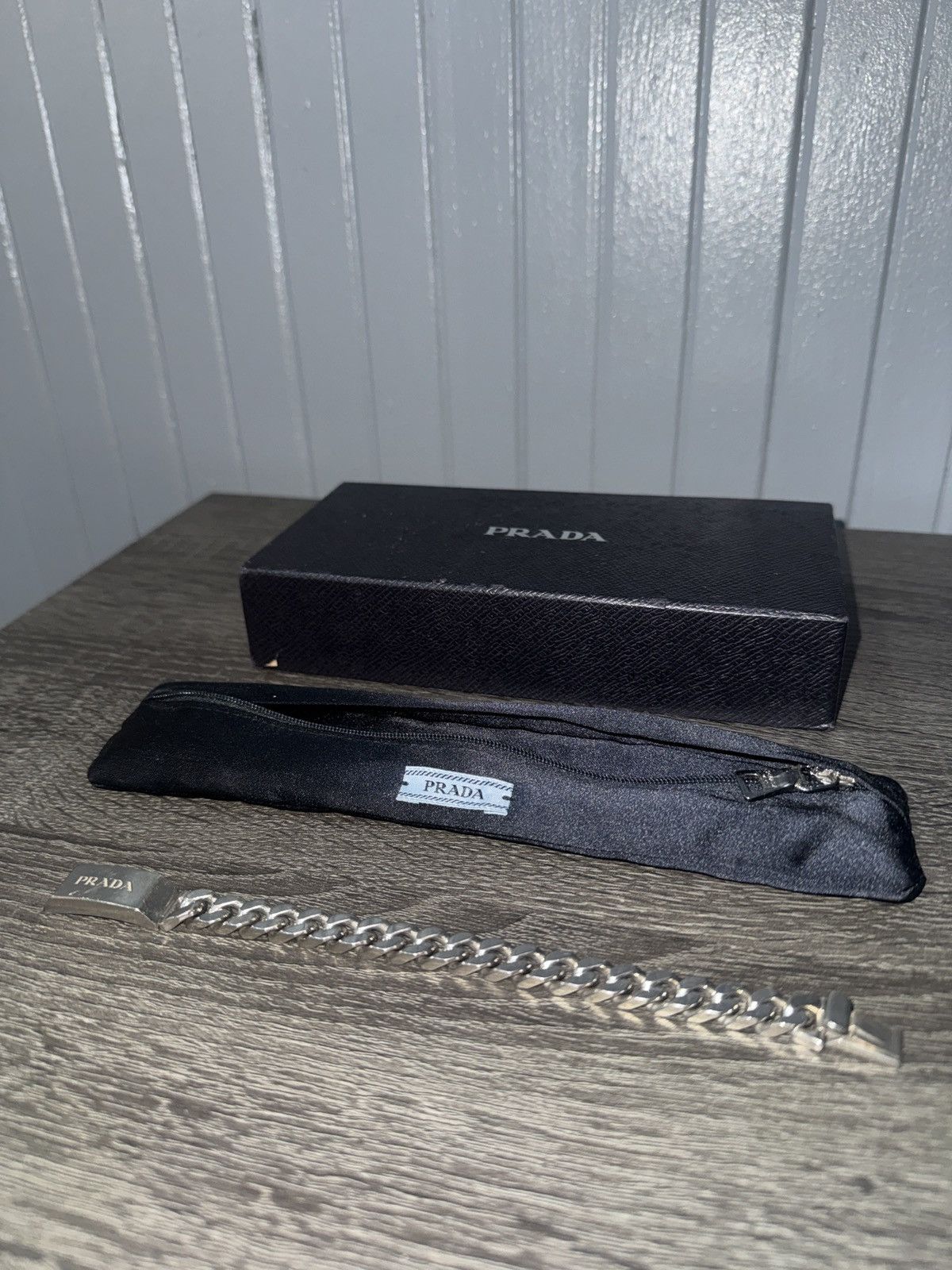 Prada Prada Logo Curb Chain Bracelet Ag925 Sterling Silver Size S Size ONE SIZE - 3 Thumbnail