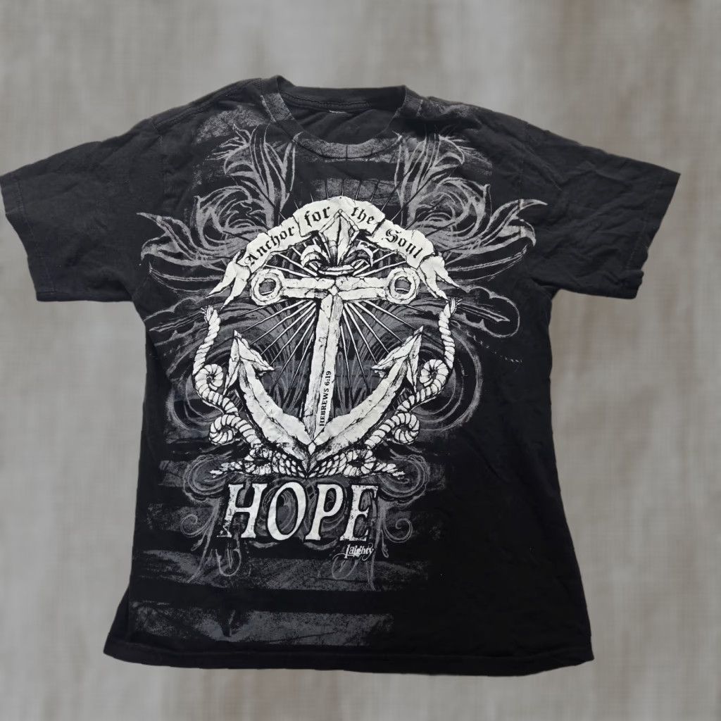 Fruit Of The Loom Hope Anchor Soul Hebrews 6:19 Tee T-Shirt Short Sleeve Adult Men's Size M Medium Shirt Black Love Size US M / EU 48-50 / 2 - 1 Thumbnail