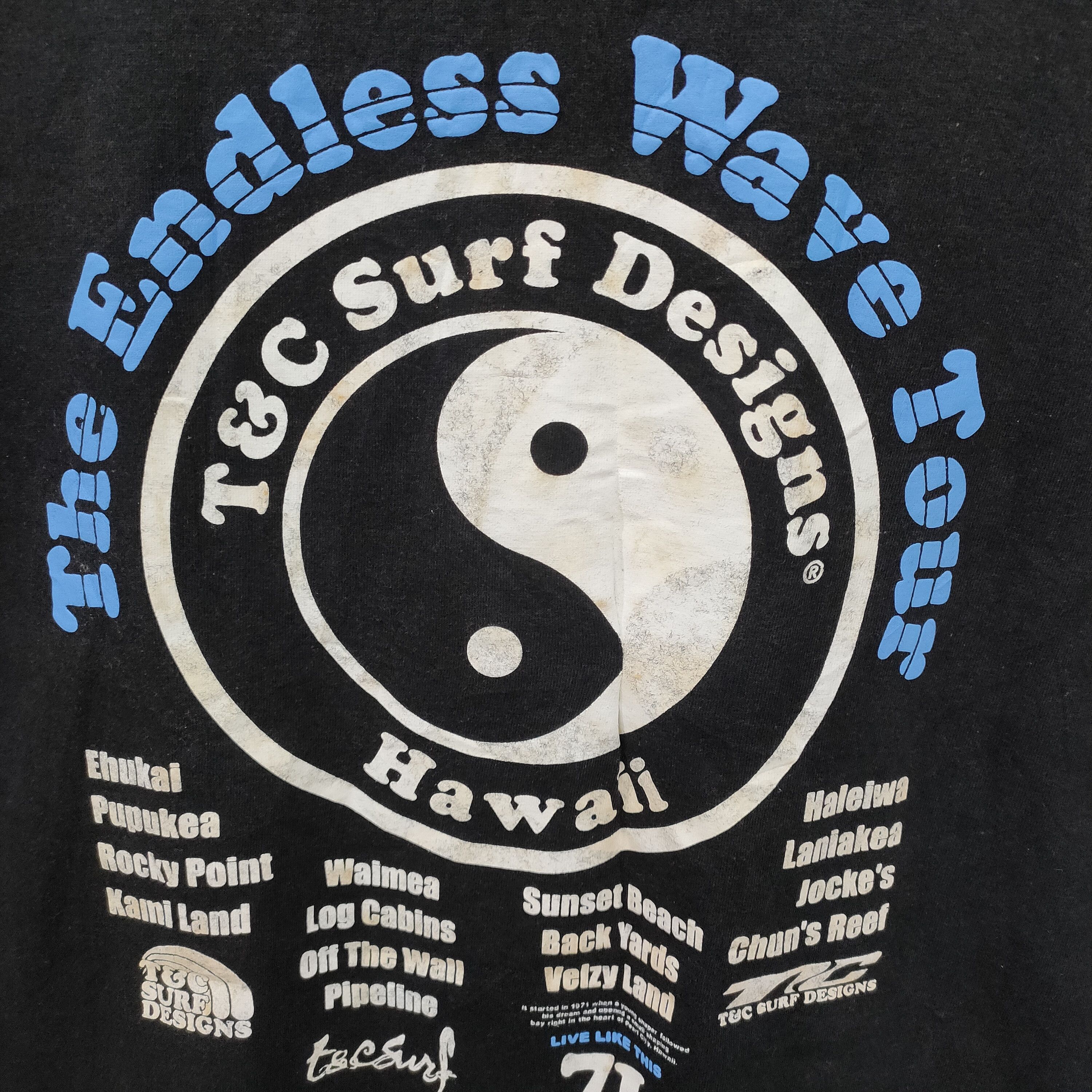 Vintage 90s Surf Tour T-Shirt T&C Hawaii Pipeline Sunset Beach Size US XL / EU 56 / 4 - 8 Thumbnail