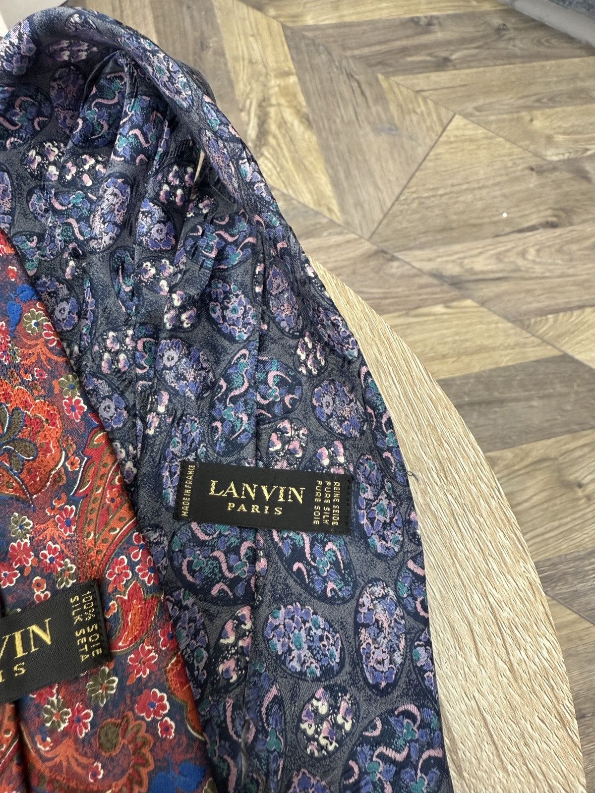 Lanvin Vintage Lanvin Paris Silk Tie Lot Set 3 Designer Floral Size ONE SIZE - 9 Thumbnail