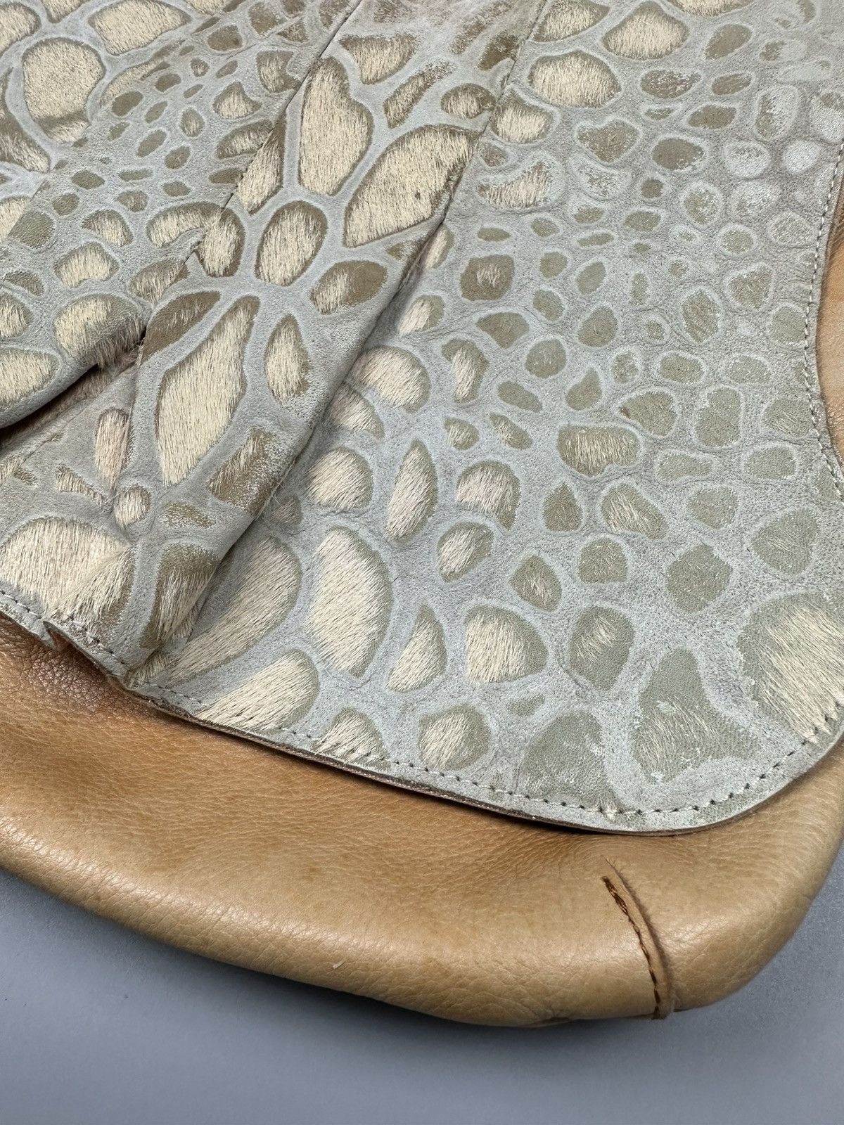 Genuine Leather Vintage Custom Made Leather Leopard Shoulder Bags Size ONE SIZE - 8 Thumbnail