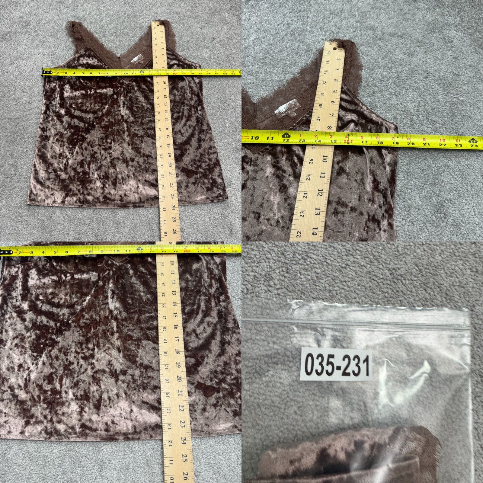 Heartloom Heartloom Tank Top Womens Large Brown Sleeveless Velvet Lace Trim Casual Shirt Adult Large Brown Velvet Lace Trim Tank Top Womens Lips? Wait. Size L / US 10 / IT 46 - 8 Thumbnail