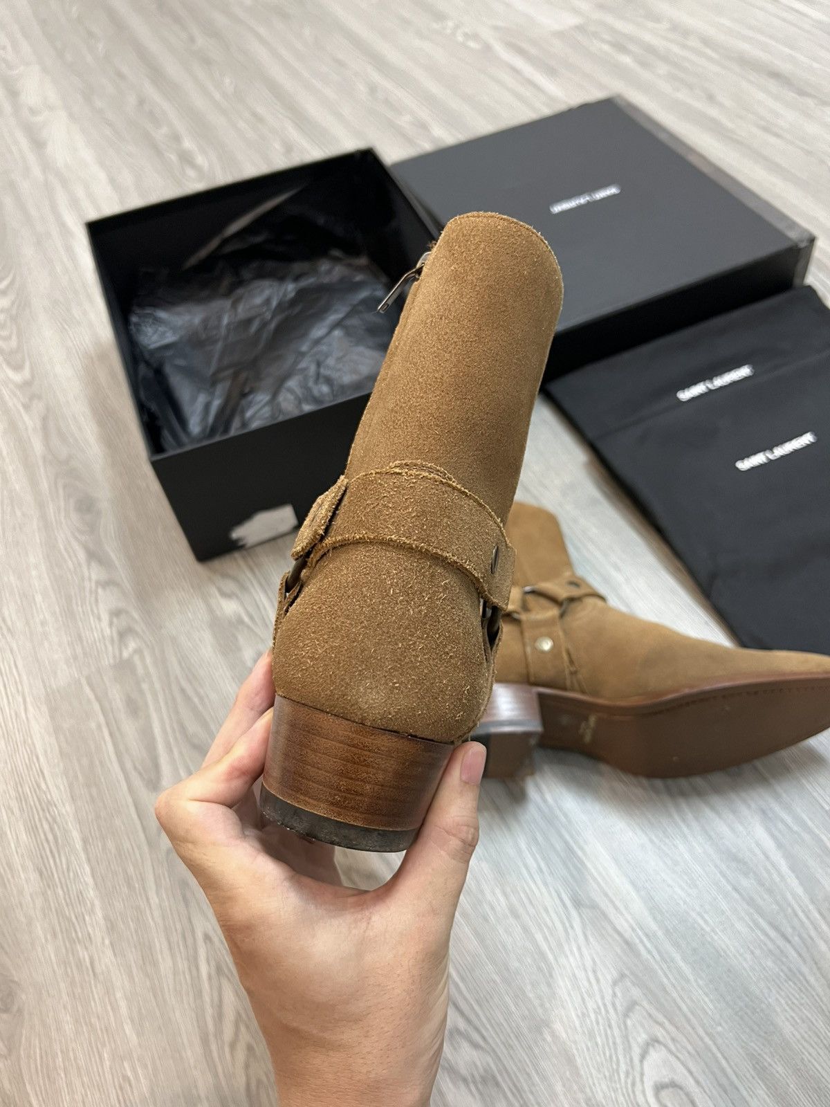 Saint Laurent Paris Saint Laurent Wyatt Harness Tobaco Boots Size US 7 / EU 40 - 7 Thumbnail