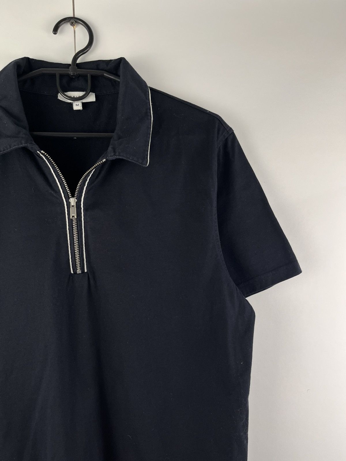 Reiss Reiss Nathan Solid Cotton 1/4 Zip Polo Shirt Size US M / EU 48-50 / 2 - 3 Thumbnail
