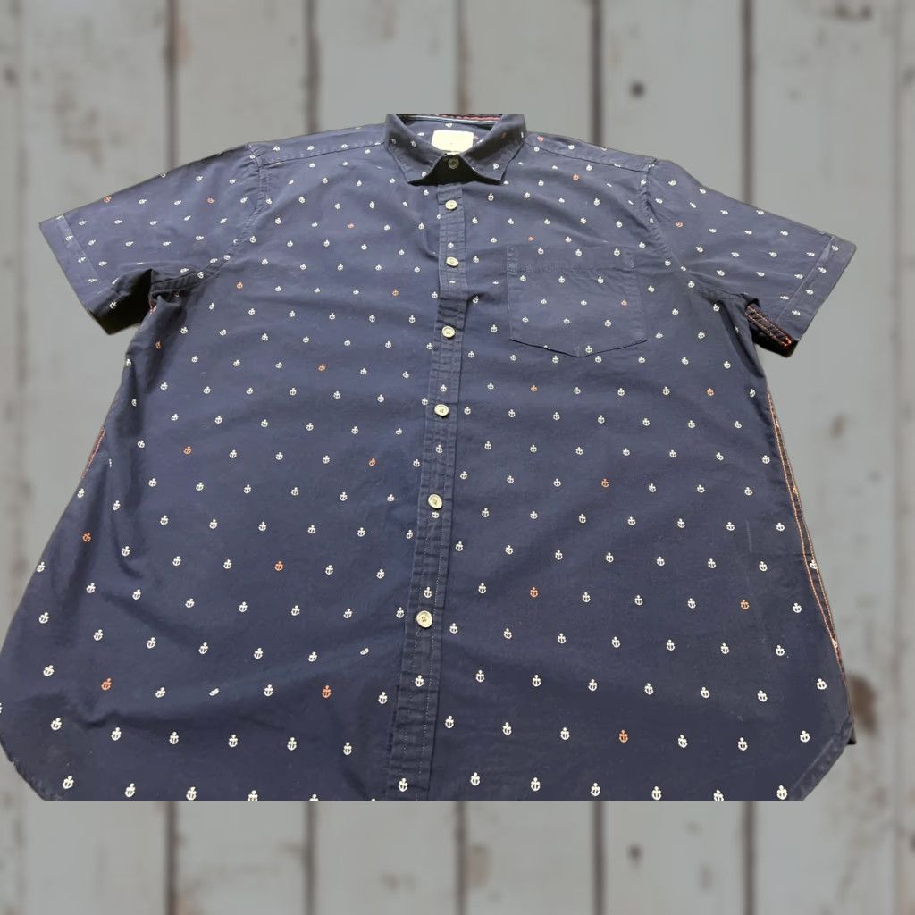 Denime VINTAGE? No — Denim & Flower Button-Up Shirt Denim & Flower City Classic Short Sleeve Mens XL Blue Button-Down Shirt Size US XL / EU 56 / 4 - 1 Thumbnail