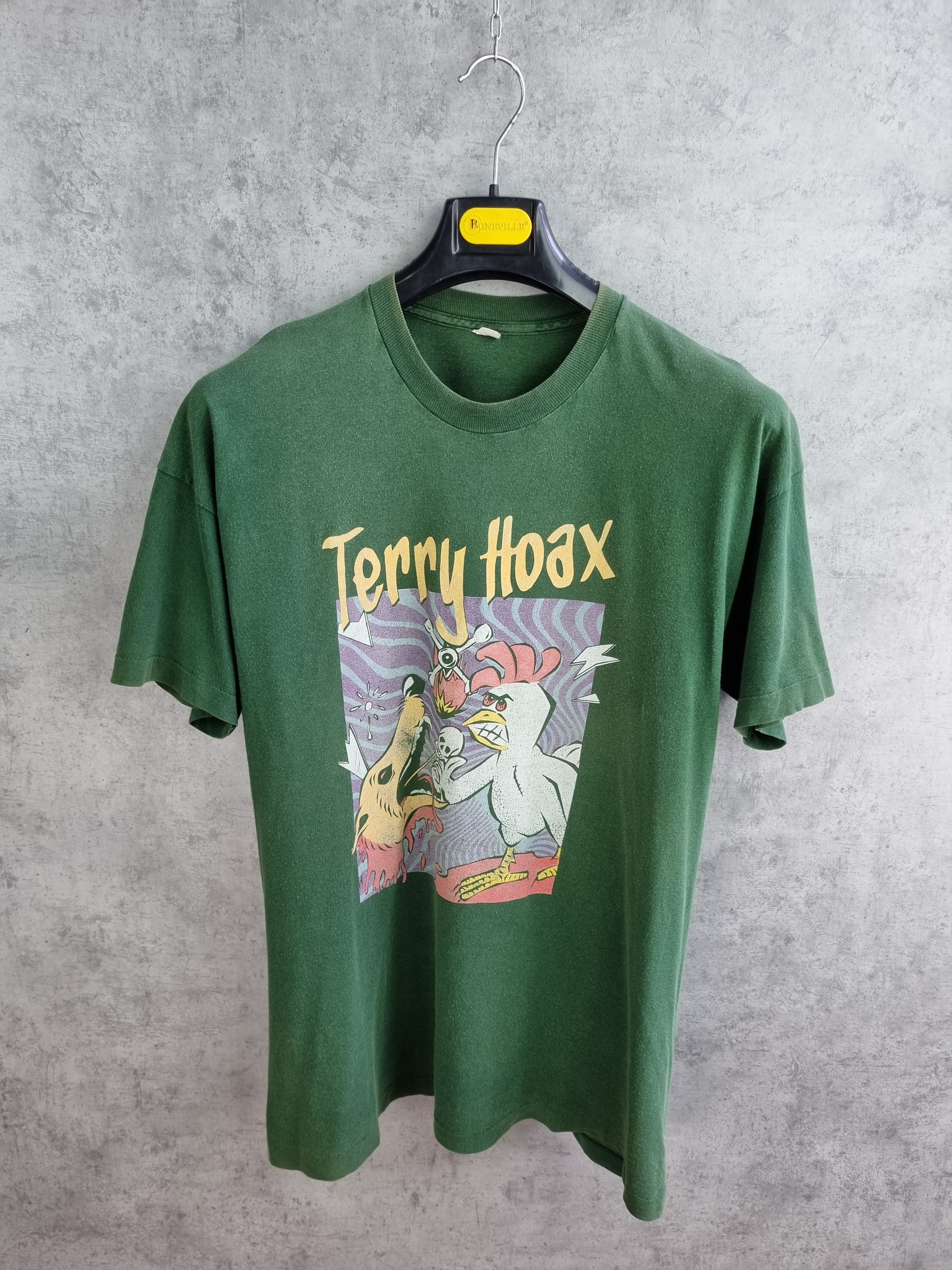 Band Tees × Vintage Very rare Terry Hoax Tee shirt Single Stitch Size US L / EU 52-54 / 3 - 11 Thumbnail