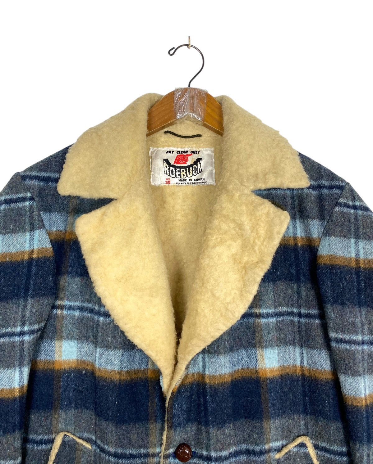 Vintage Rare‼️ Vintage Roebuck Double Collar Wool Coat Size US M / EU 48-50 / 2 - 4 Thumbnail