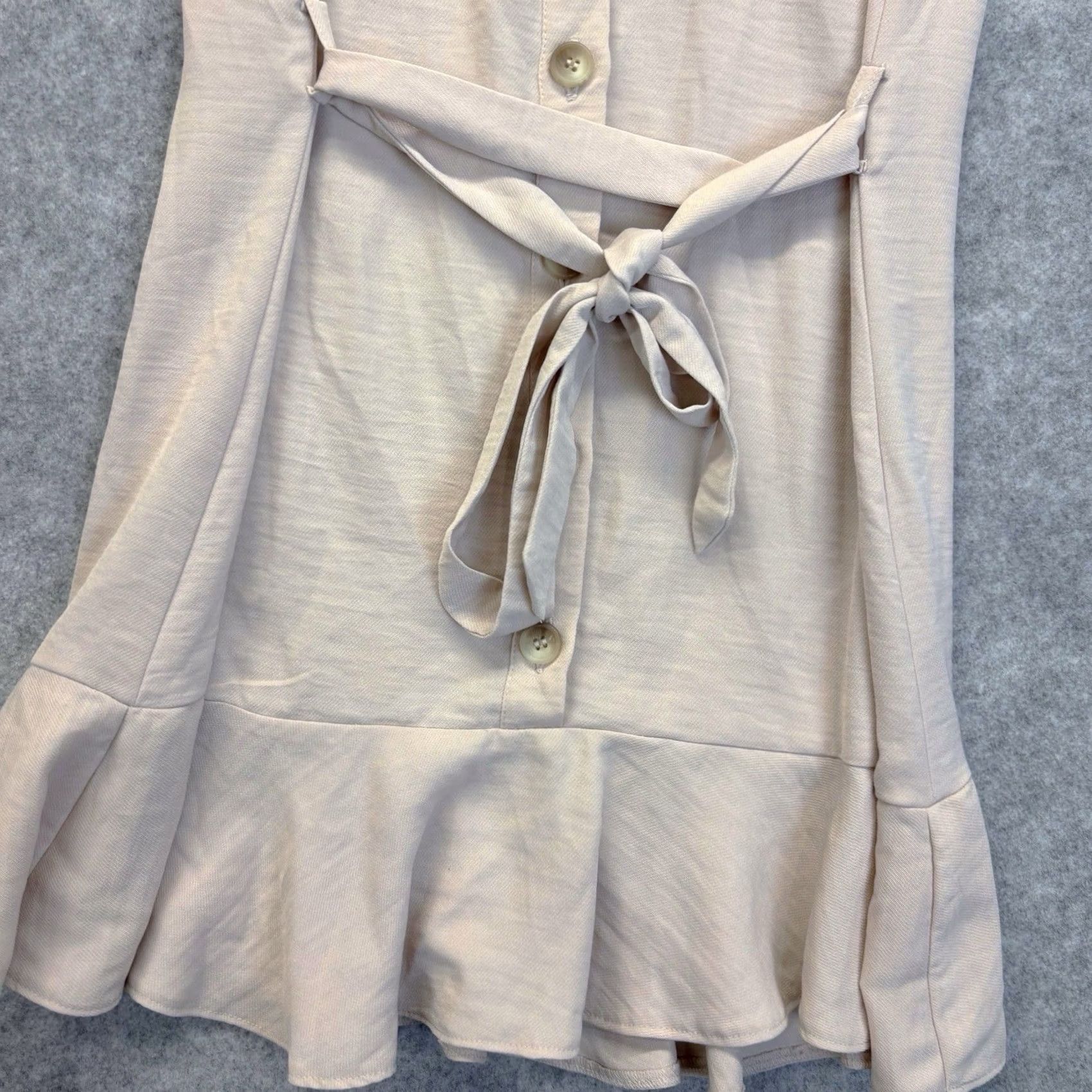 Vintage Miss Selfridge Petites Shirt Dress Beige UK8 Women’s Tie Belted New BNWT Shirt Dress Women’s Short Sleeve Collared Belted 8 Beige BNWT Size M / US 6-8 / IT 42-44 - 3 Thumbnail